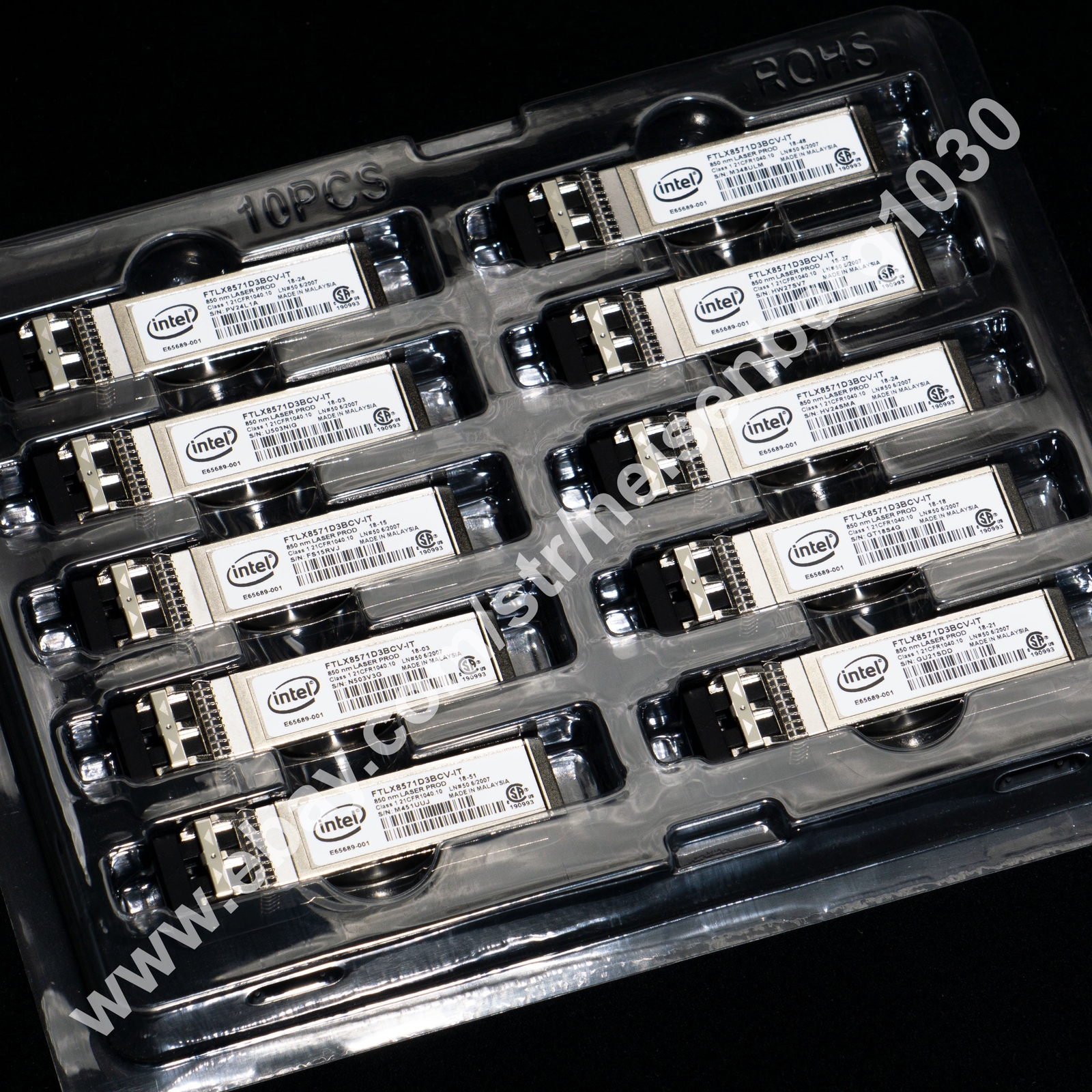 10-Pack Genuine Intel 10Gbe FTLX8571D3BCV-IT E10GSFPSR E65689-001 NIC X520 X710 
