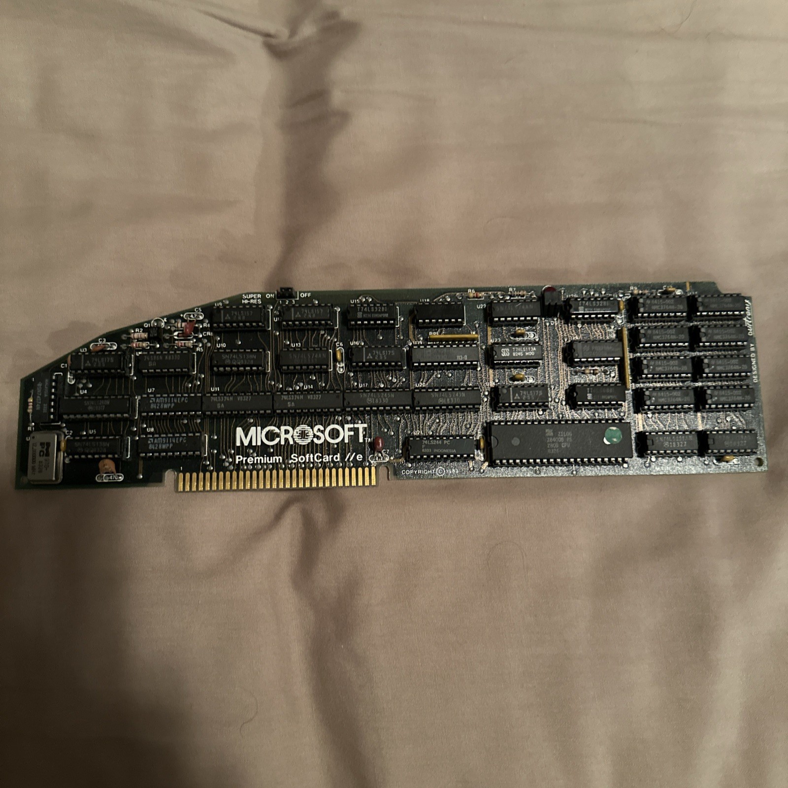 Microsoft Premium SoftCard CP/M expansion card for Apple II Tested Working