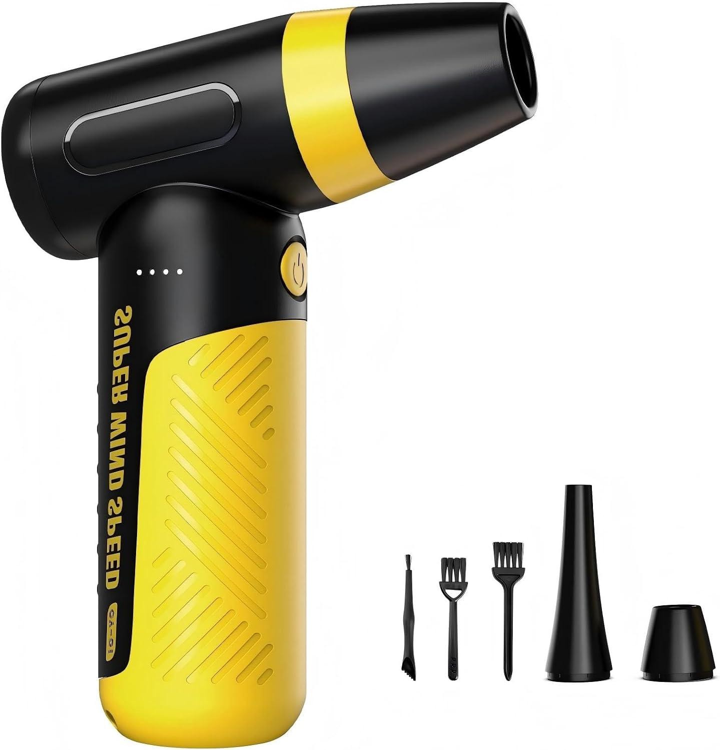 Electric Compressed Air Duster & Blower, 150000 RPM, 3 Speeds Adjustable 