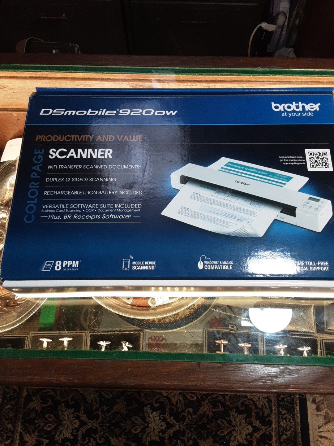 Brother DSmobile 920DW Wireless Duplex Mobile Color Page Scanner, Box & Instruc