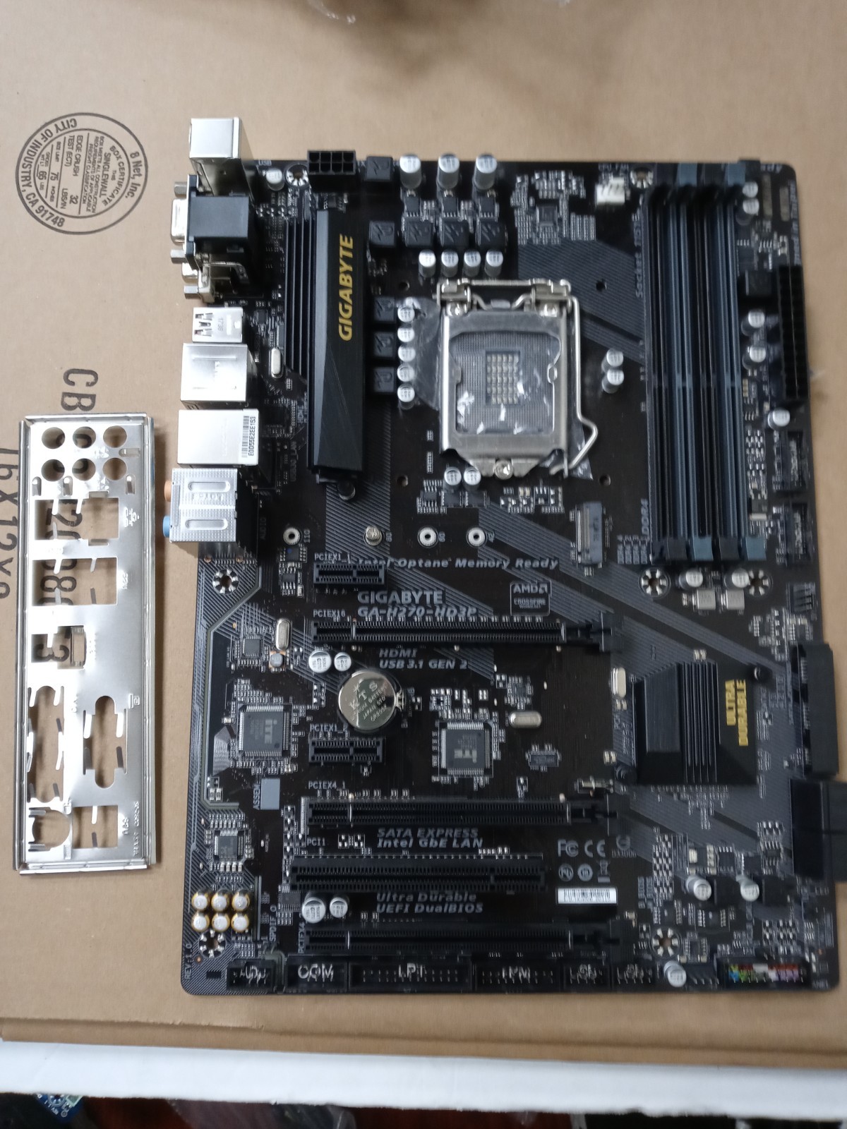 Gigabyte GA-H270-HD3P Motherboard Intel + i/o PLATE