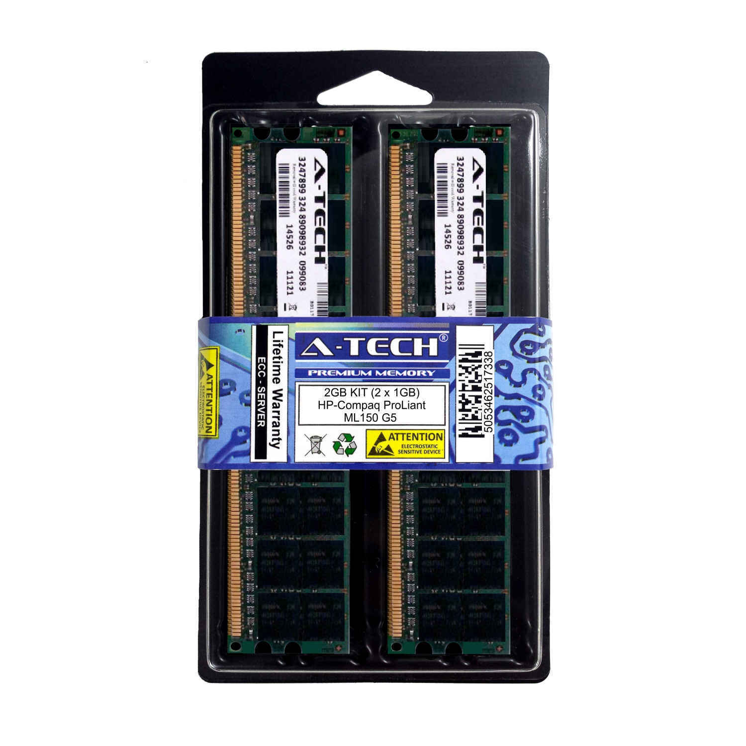 2GB KIT 2 x 1GB HP Compaq ProLiant ML150 G5 ML570 G3 ML570 G4 Server Memory RAM