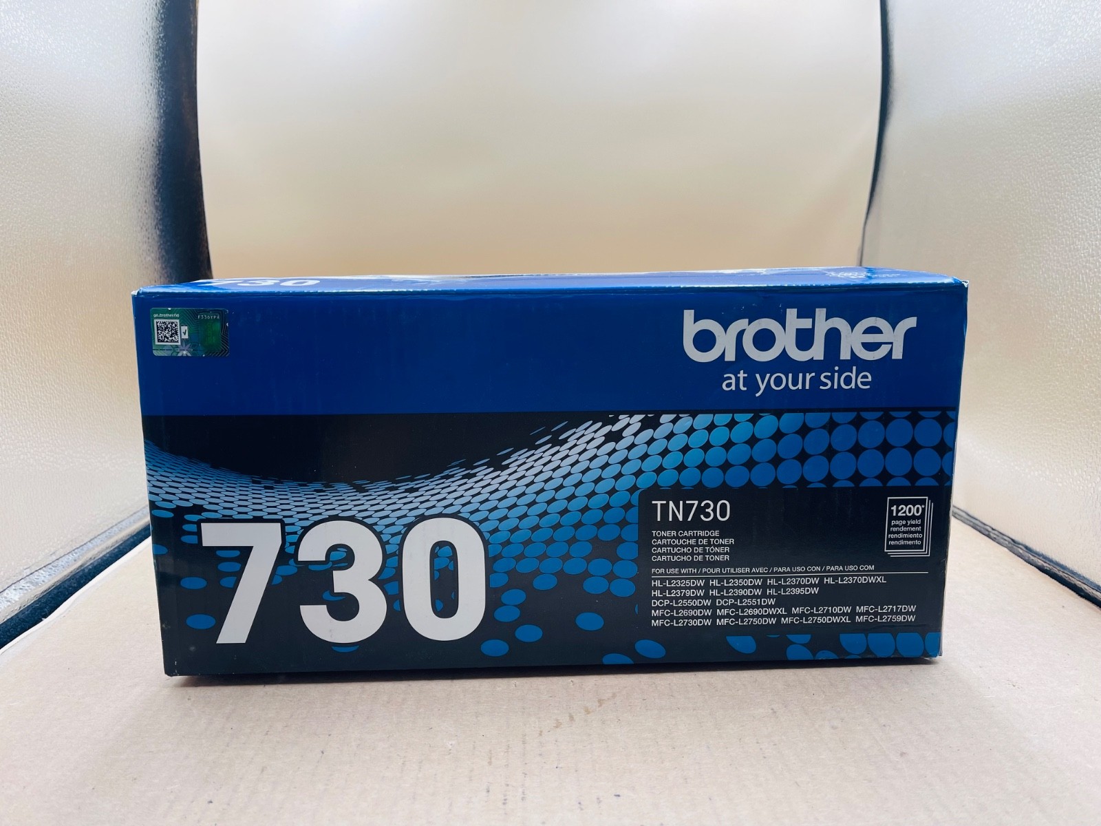 Genuine Brother TN730 Standard Yield Black Toner Cartridge HL-L2350DW/MFCL2710DW