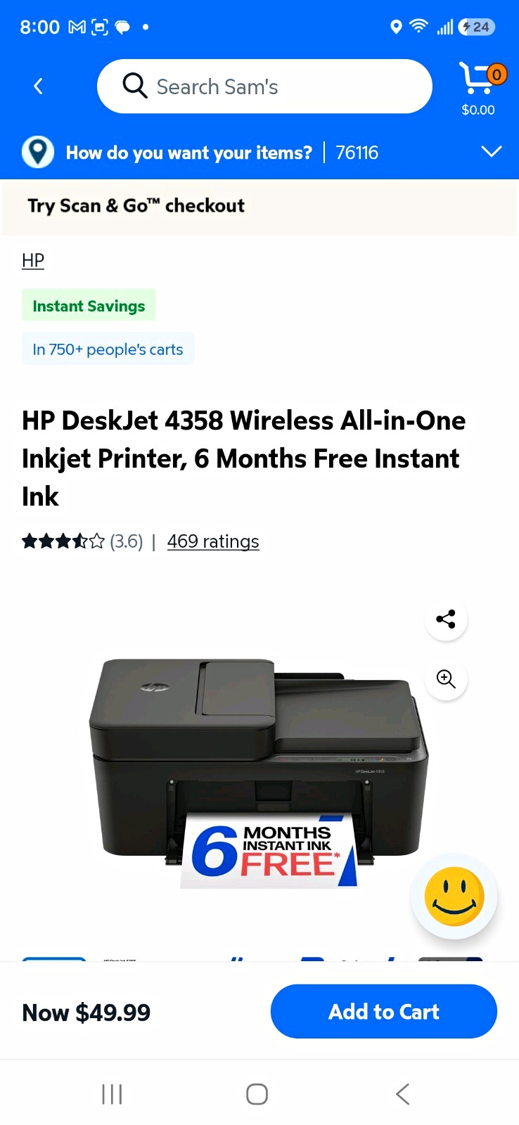 HP Deskjet 6940 Standard Inkjet Printer