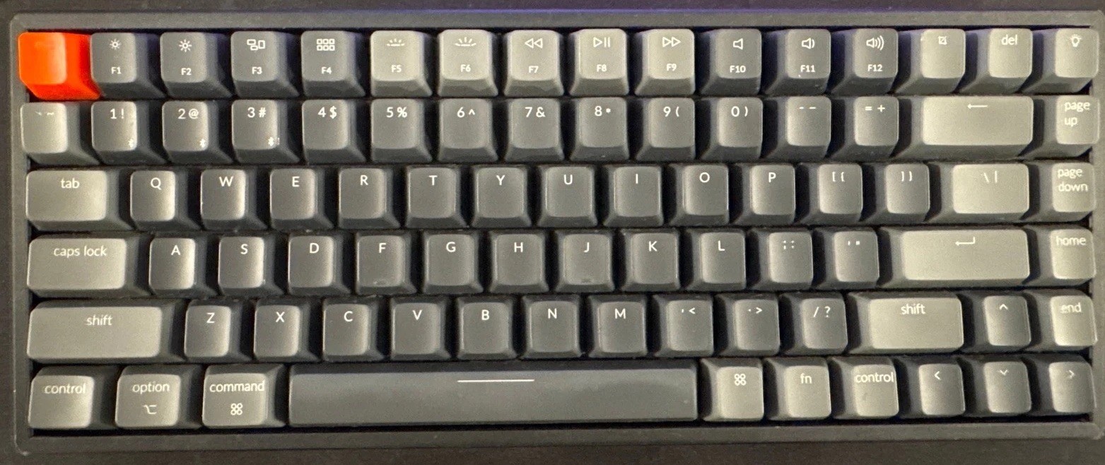 Keychron K2 Wireless Mechanical Keyboard 75% Blue Switches RGB Backlit Hot-Swapp