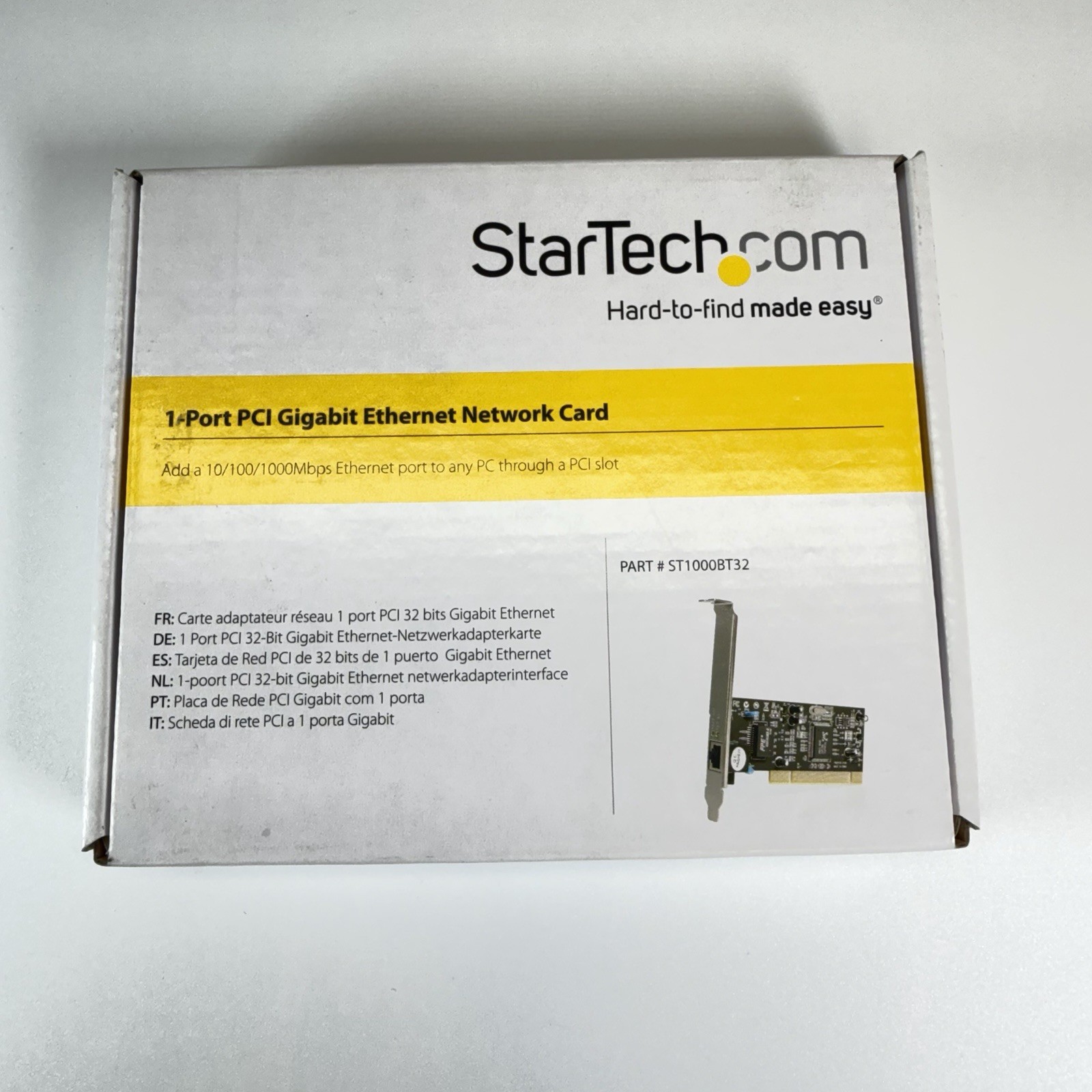 StarTech 1-Port PCI Gigabit Ethernet PCI Network Card ST1000BT32 RJ-45 1Gbps