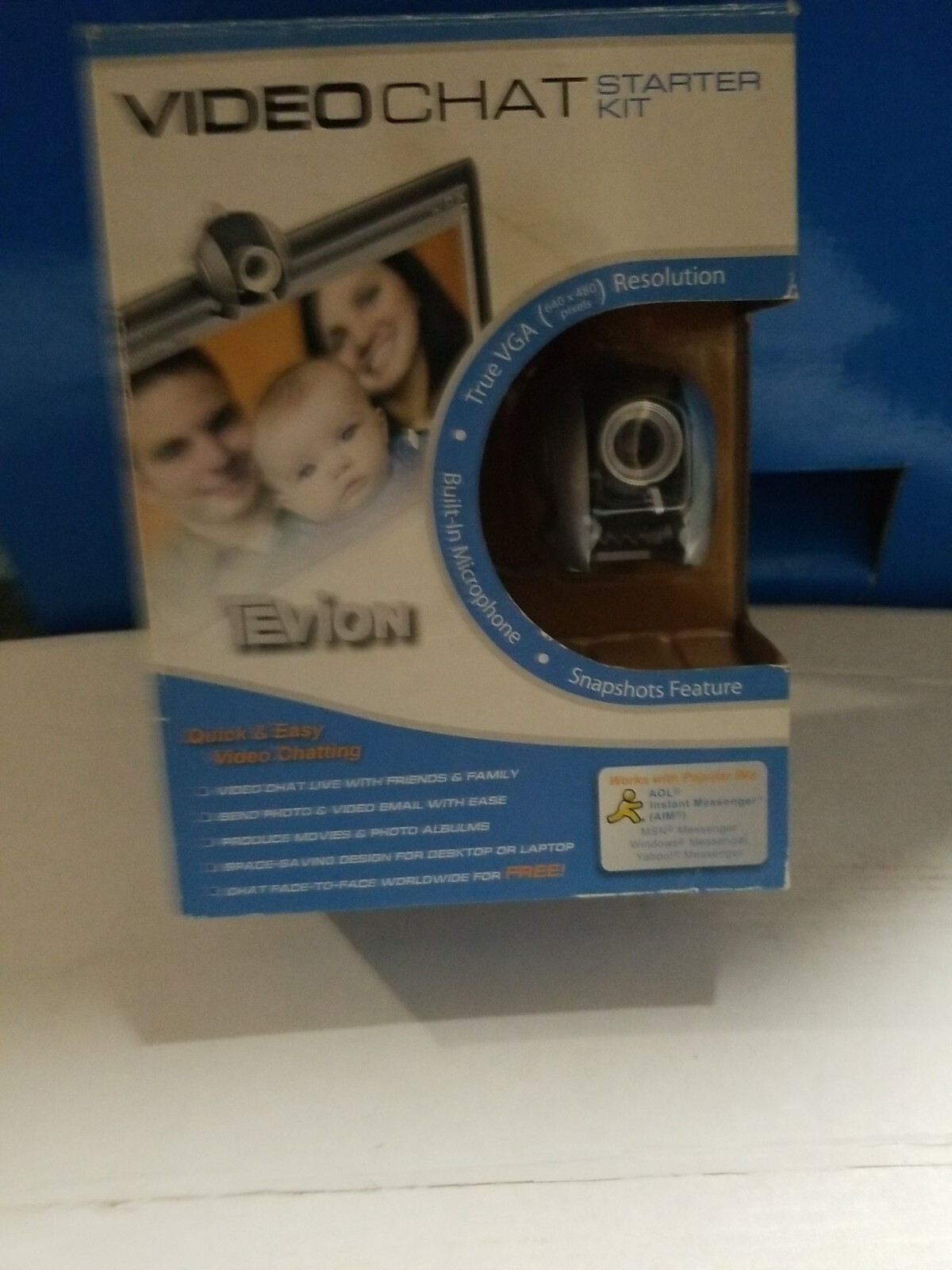 New Open Box Vntg Tevion WEBCAM Video Chat Web Cam Video Stream USB Starter Kit