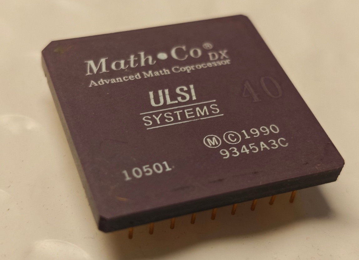 Vintage 387 PGA68 Math-Co DX Advanced Math FPU ULSI 83C87 40 MHz *TESTED*