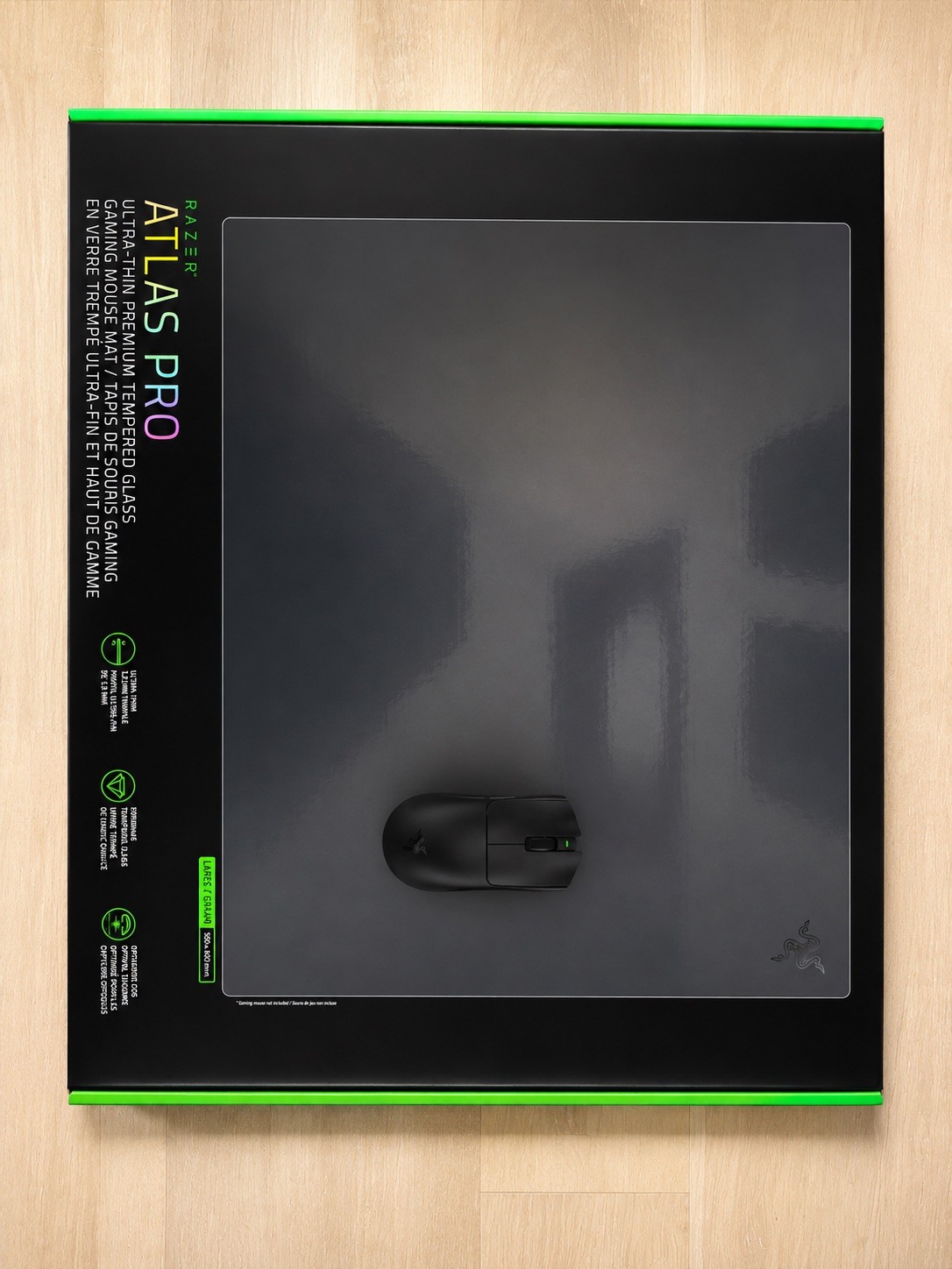 NEW Razer Atlas Pro Ultra - thin Premium Tempered Glass Gaming Mouse Mat.