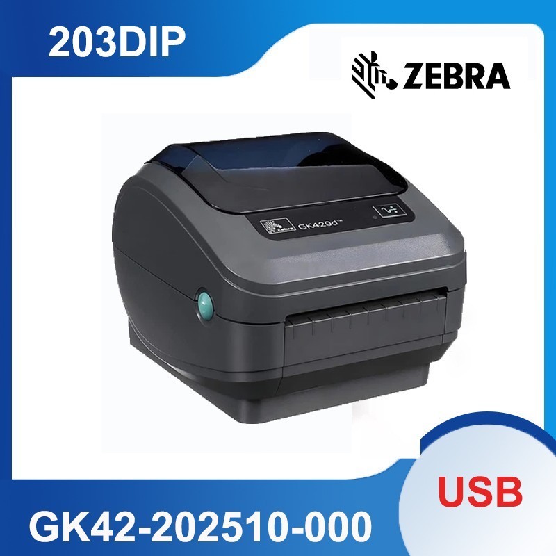 Zebra GK42-202510-000 Direct Thermal  Desktop Label Printer 203DPI USB Port