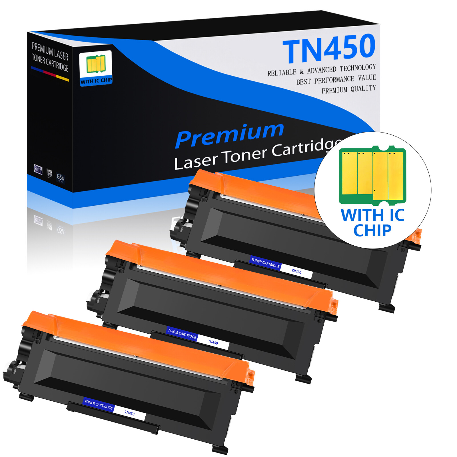 3PK TN450 TN420 Toner for Brother MFC-7365DN MFC-7460DN MFC-7860DW MFC-7360N