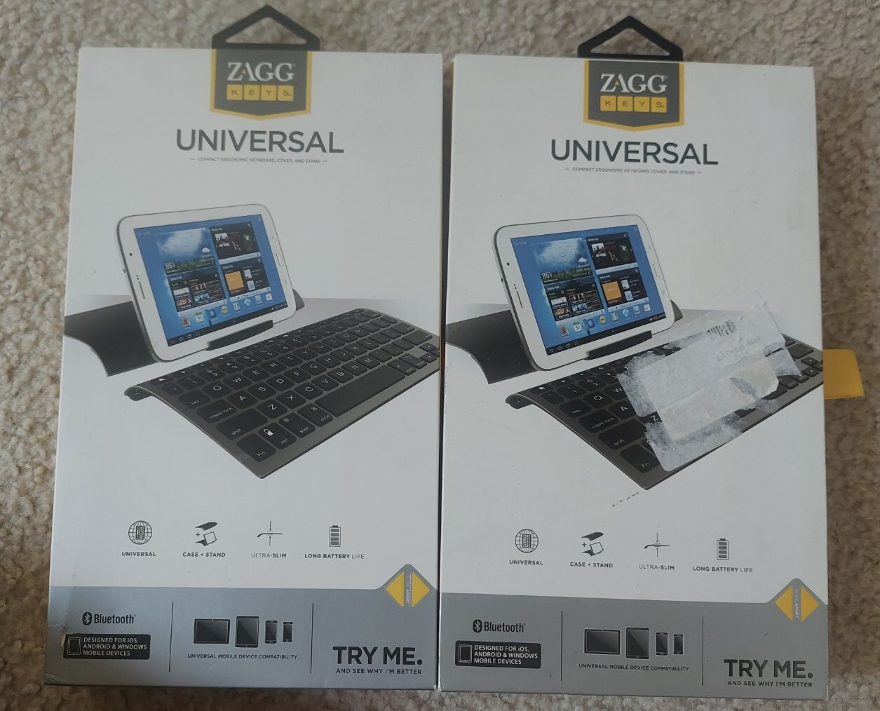 ZaggKeys Universal Tablet Bluetooth Folio Keyboard Stand Apple, Android & More