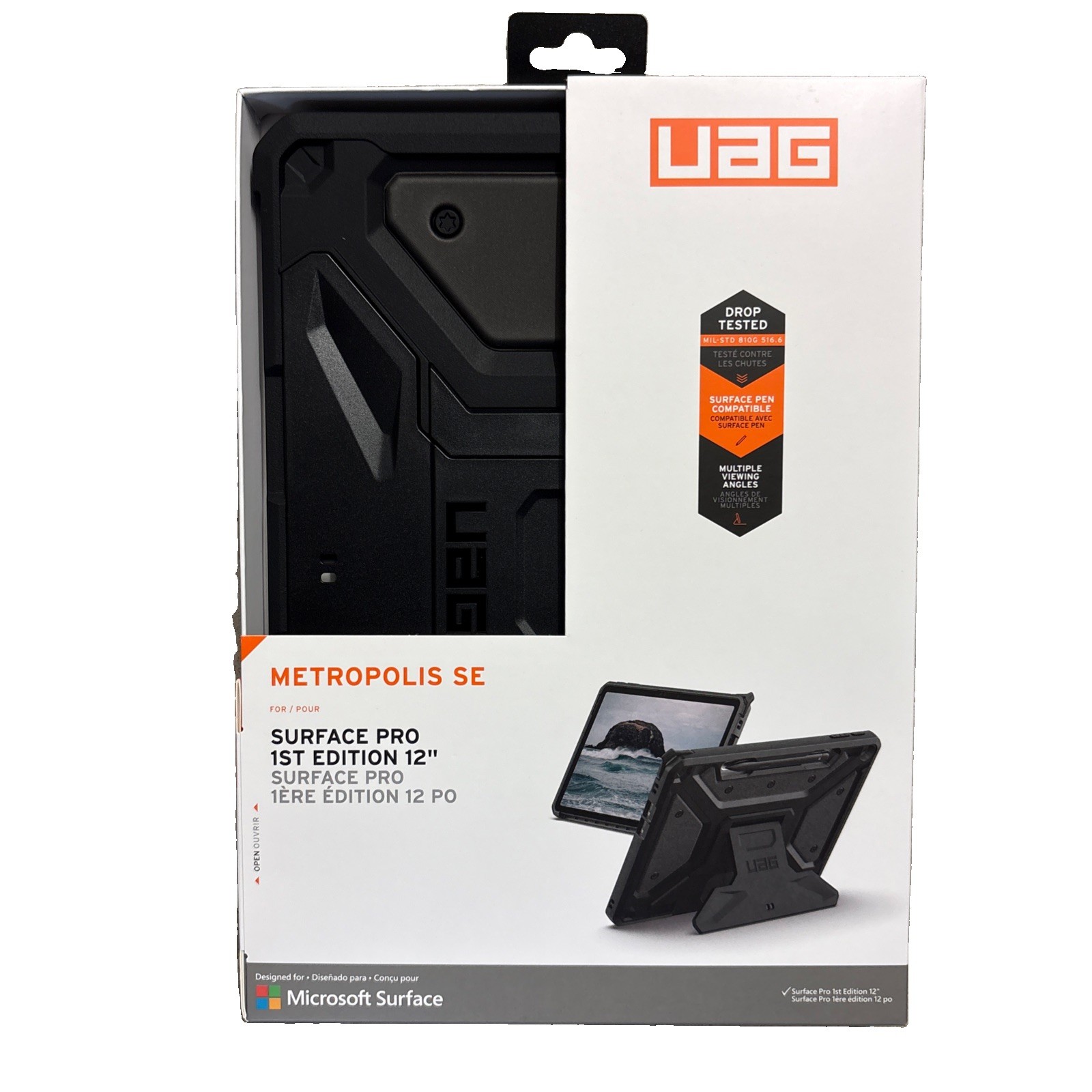 UAG Microsoft Surface Pro 1st Edition 12" Case Rugged Stand Metropolis SE Black
