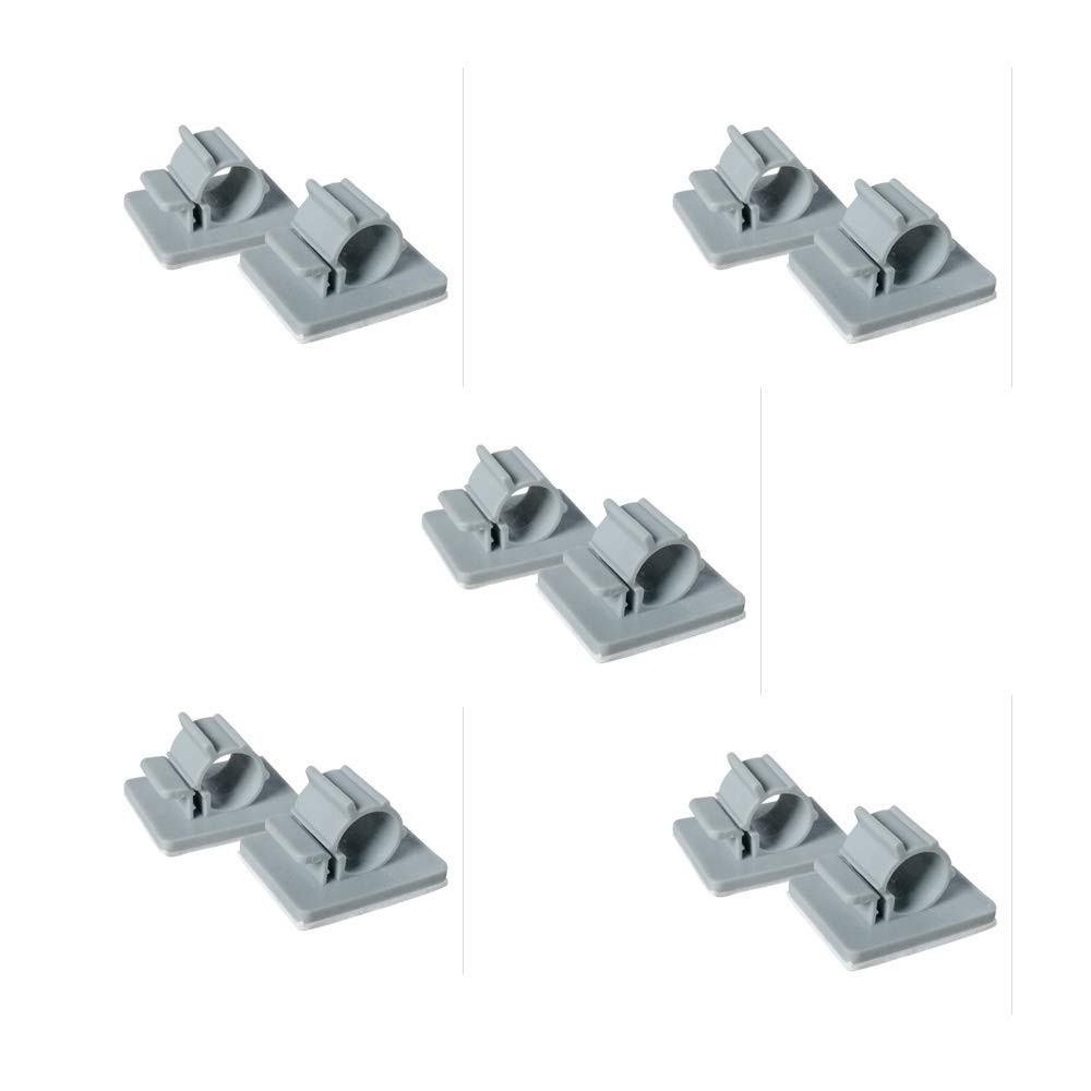 10 PCS 1/4 Inch Adhesive RO Tubing Holder Mounting Clips Cable Clamp Kit