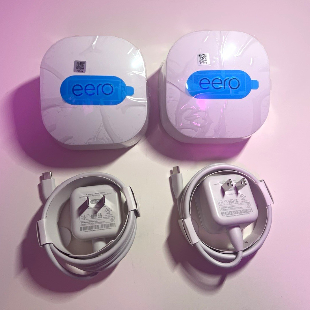 eero 6+ R010001 Dual-Band Mesh WiFi 6 Router 2-Pack AX3000 Open Box Frontier