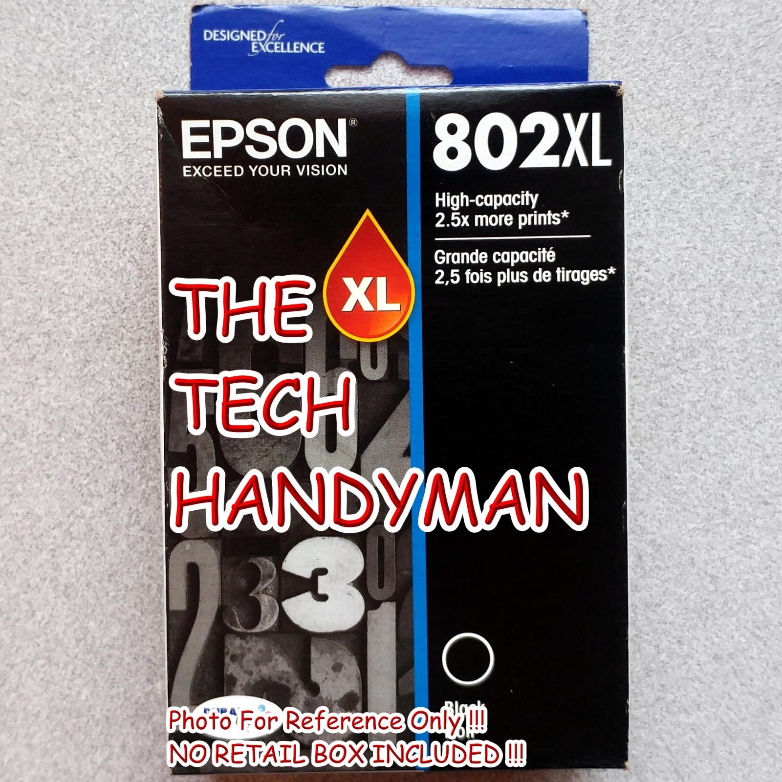 EPSON GENUINE 802XL BLACK INK (NO RETAIL BOX) WORKFORCE PRO EC-4020 EC-4030