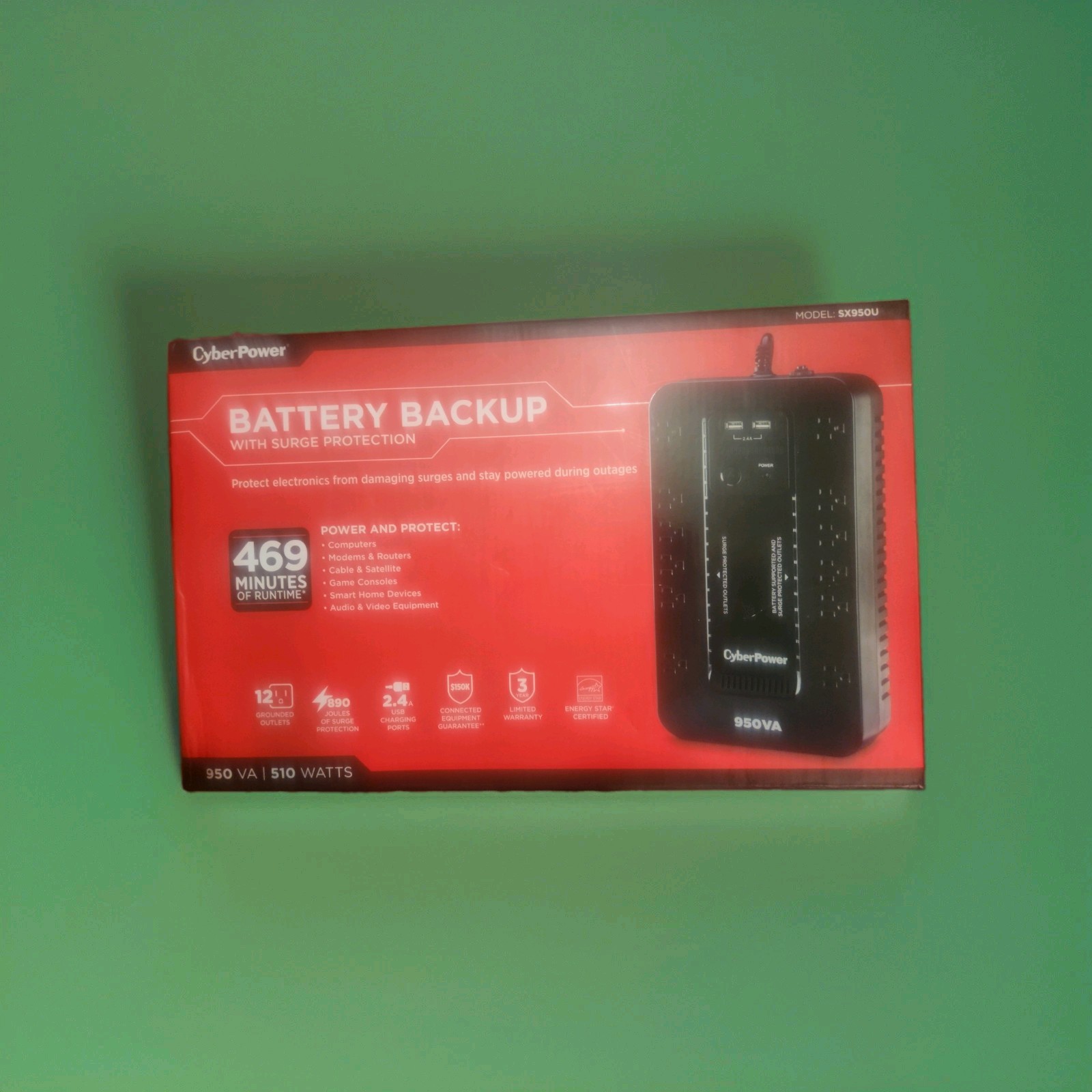 Cyberpower battery Backup - Brand New - 950 VA / 510 watts -