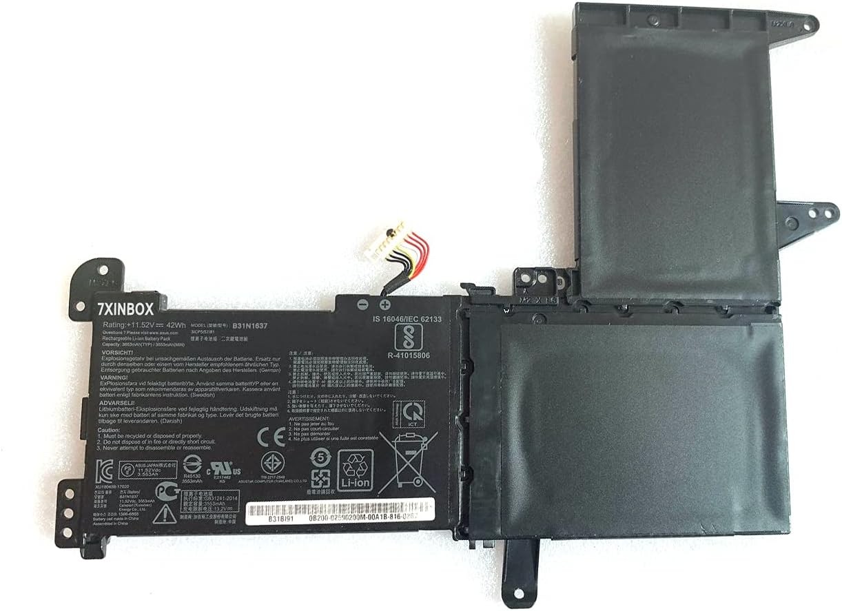 11.52V 42Wh B31N1637 0B200 02590200 Laptop Battery Replacement for ASUS