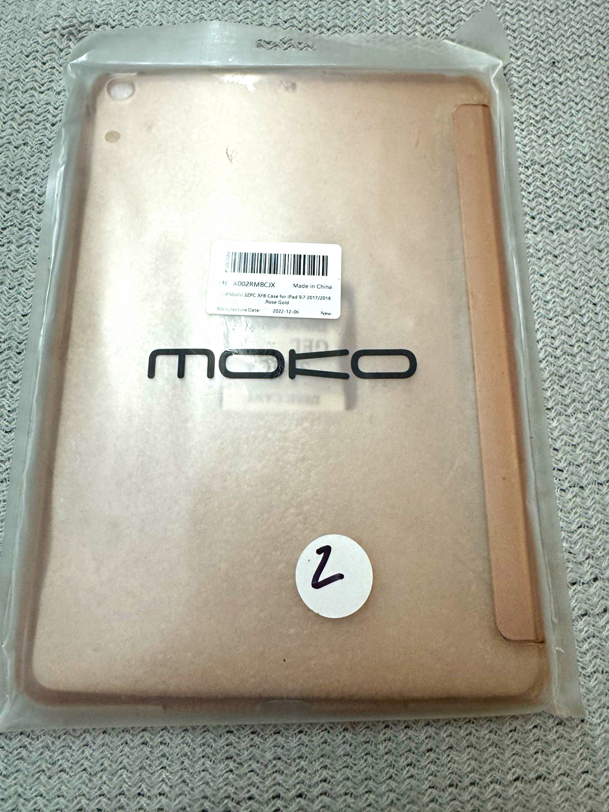 MoKo Folding Folio Case for Apple iPad 9.7 9.7in Rose Gold Silica Gel