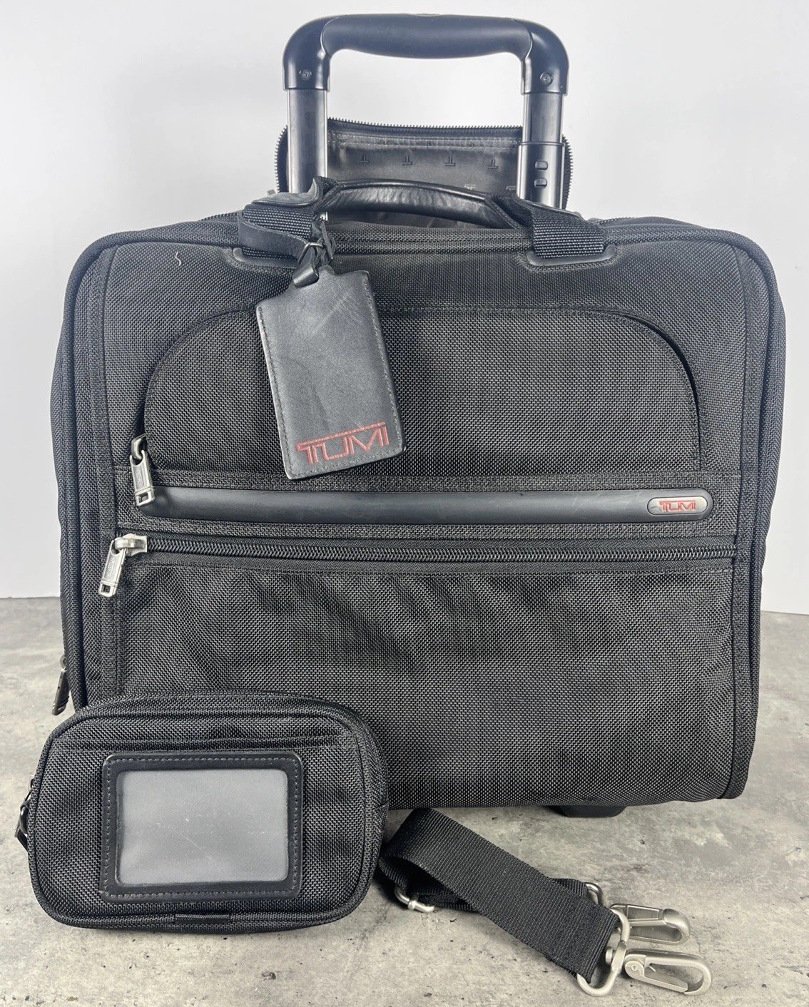 TUMI Wheeled Alpha Ballistic Briefcase Laptop 26102D4 Nylon W/Sm Pouch