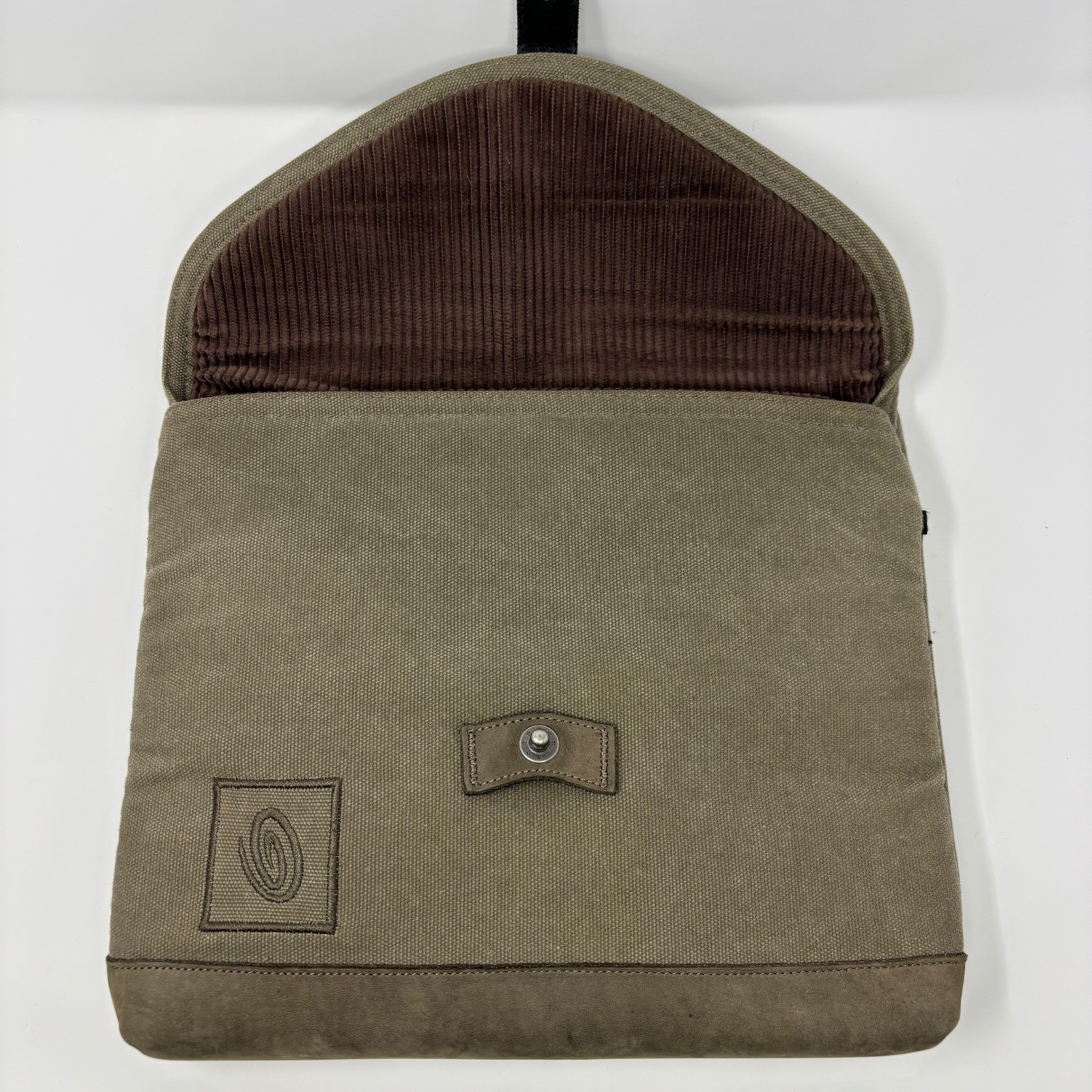 Timbuk2 Single Speed Collection Canvas Laptop Sleeve Case Olive Green Corduroy