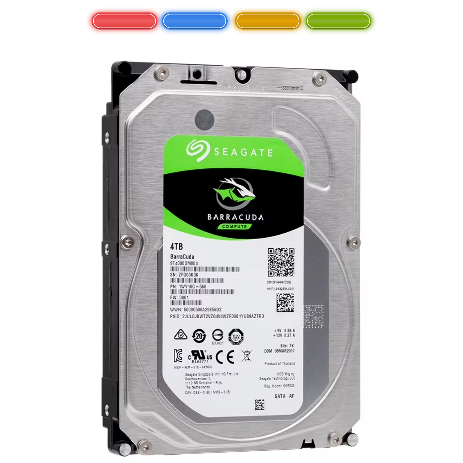 Seagate BarraCuda 4TB Internal Desktop Hard Drive 3.5" SATA HDD ST4000DM004