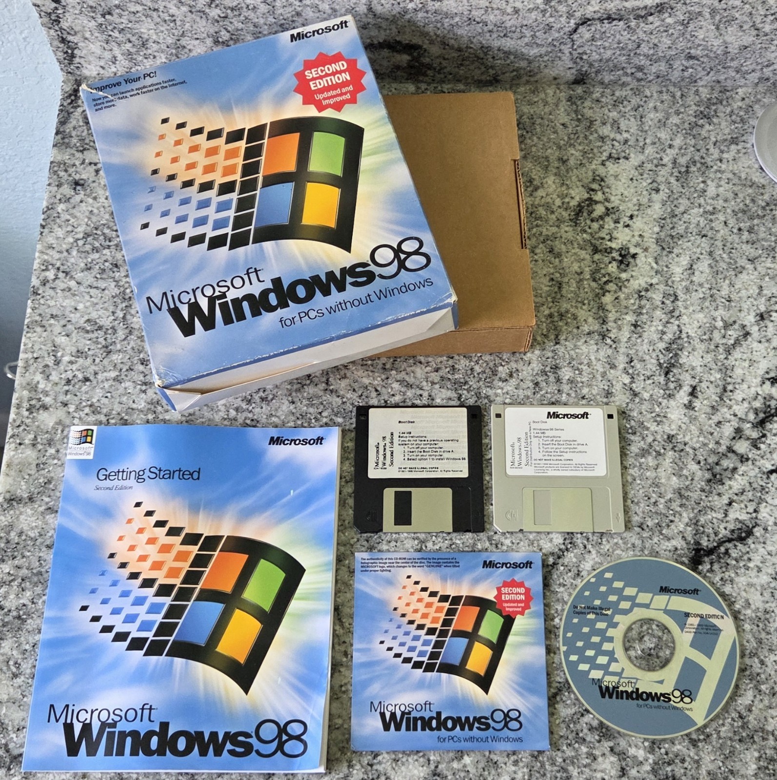 MICROSOFT WINDOWS 98 SECOND EDITION FULL OPERATING SYSTEM WIN 98 SE