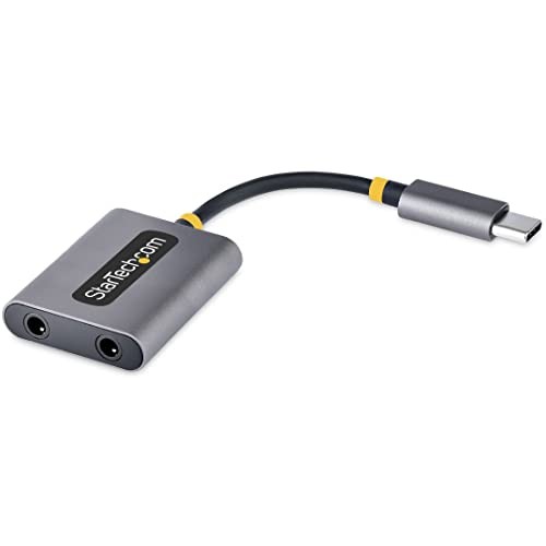 StarTech.com Audio Splitter / USB-C Connection / 2 Ports 3.5mm 4-Pole Stereo