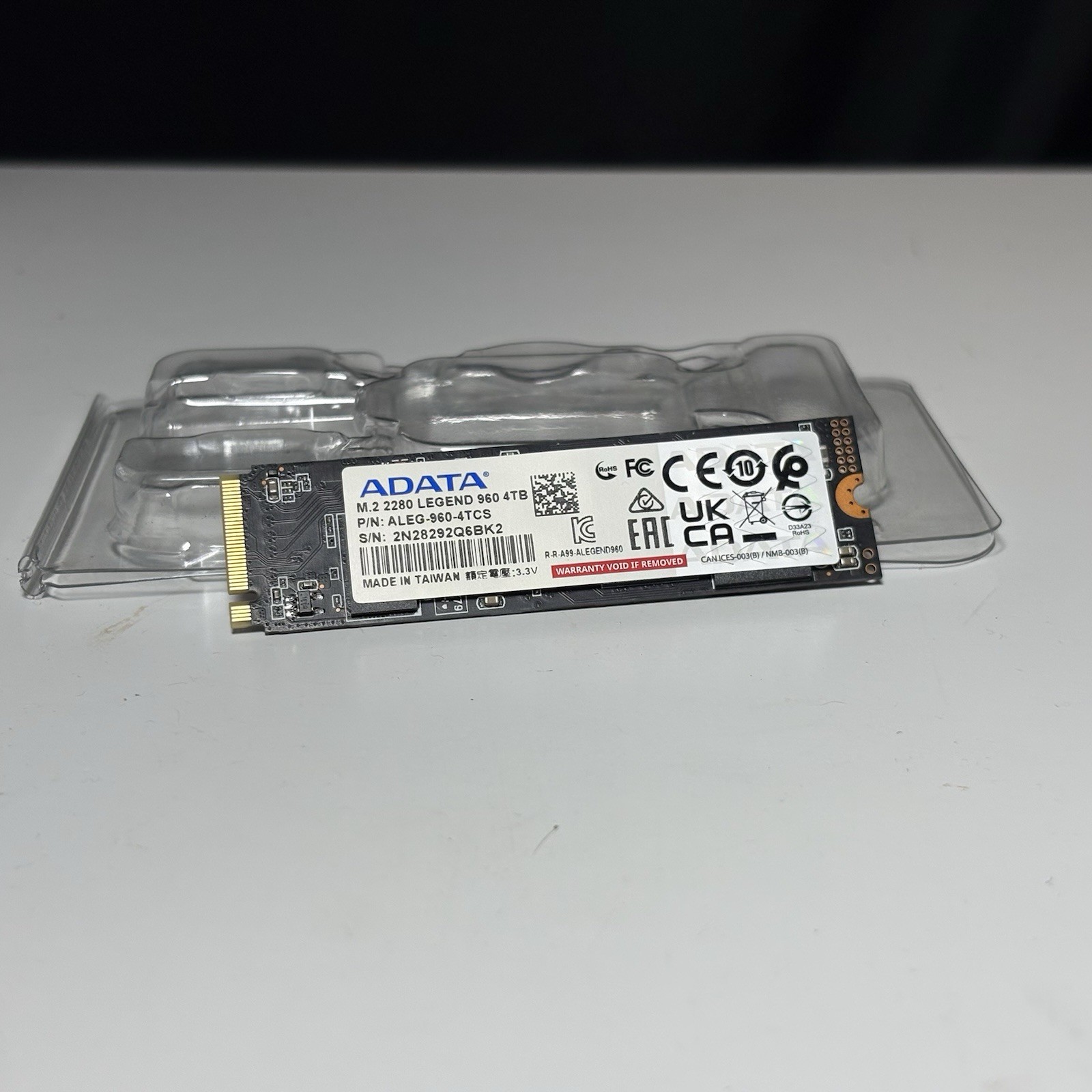 ADATA SSD LEGEND 960 4TB PCIe Gen4 X4 M.2 2280 NVME 7400MB/s 100% HEALTH