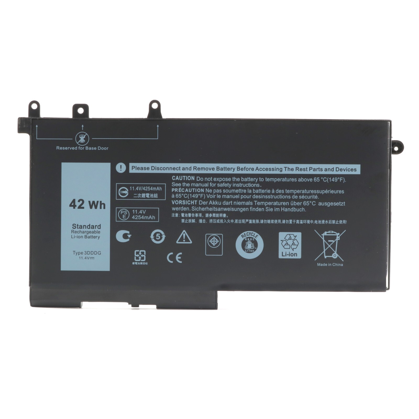 NEW 42WH 3DDDG Battery ForDell Latitude 5280 E5280 5290 5480 E5480 5490 +LOGO US
