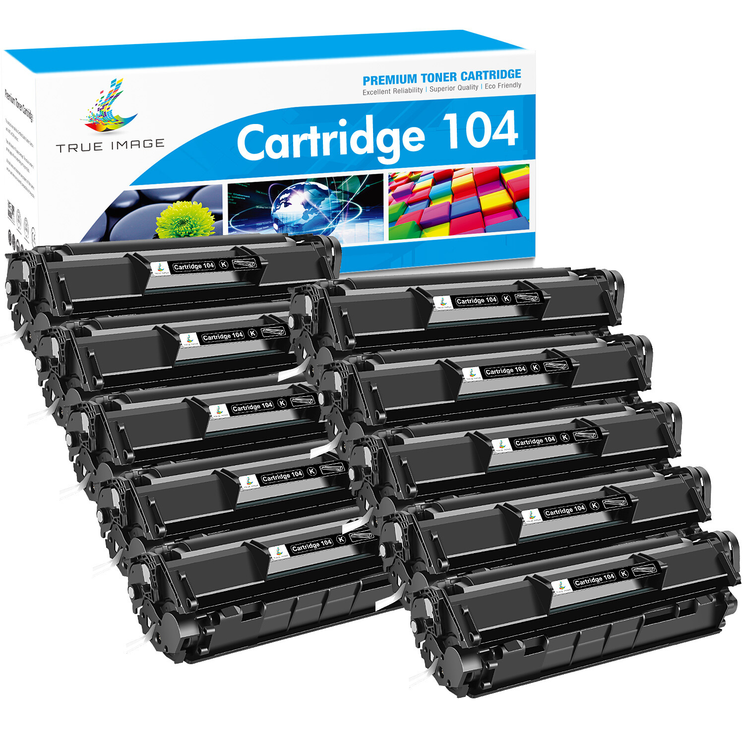 10PK CRG104 Toner Compatible with Canon 104 FX9 FX10 ImageCLASS D420 D450 D480