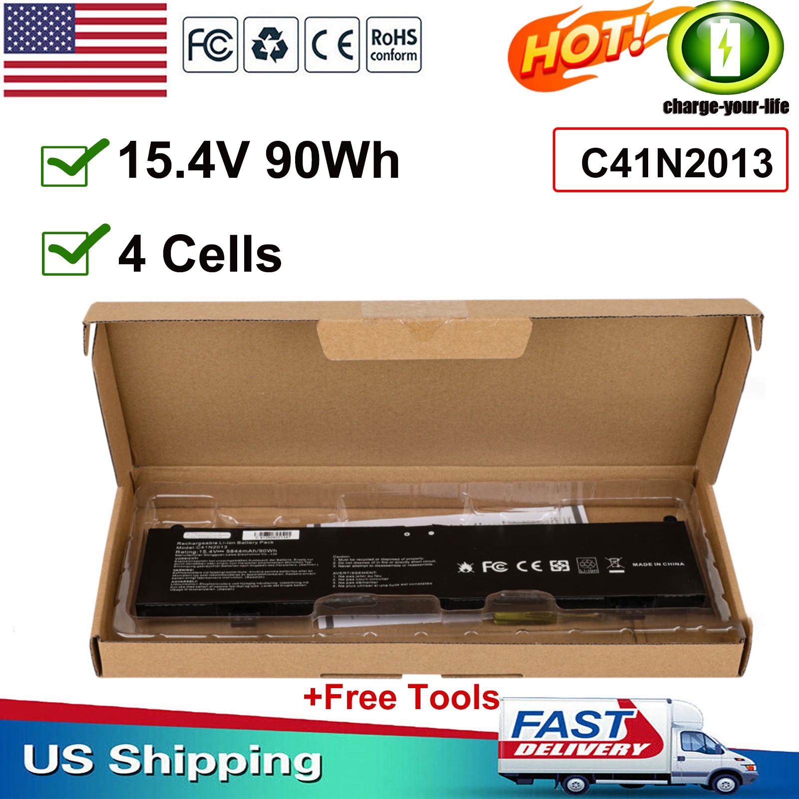 C41N2013 Battery for Asus ROG Zephyrus M16 GU603 S17 GX703 G15 GA503 C41N2013-1