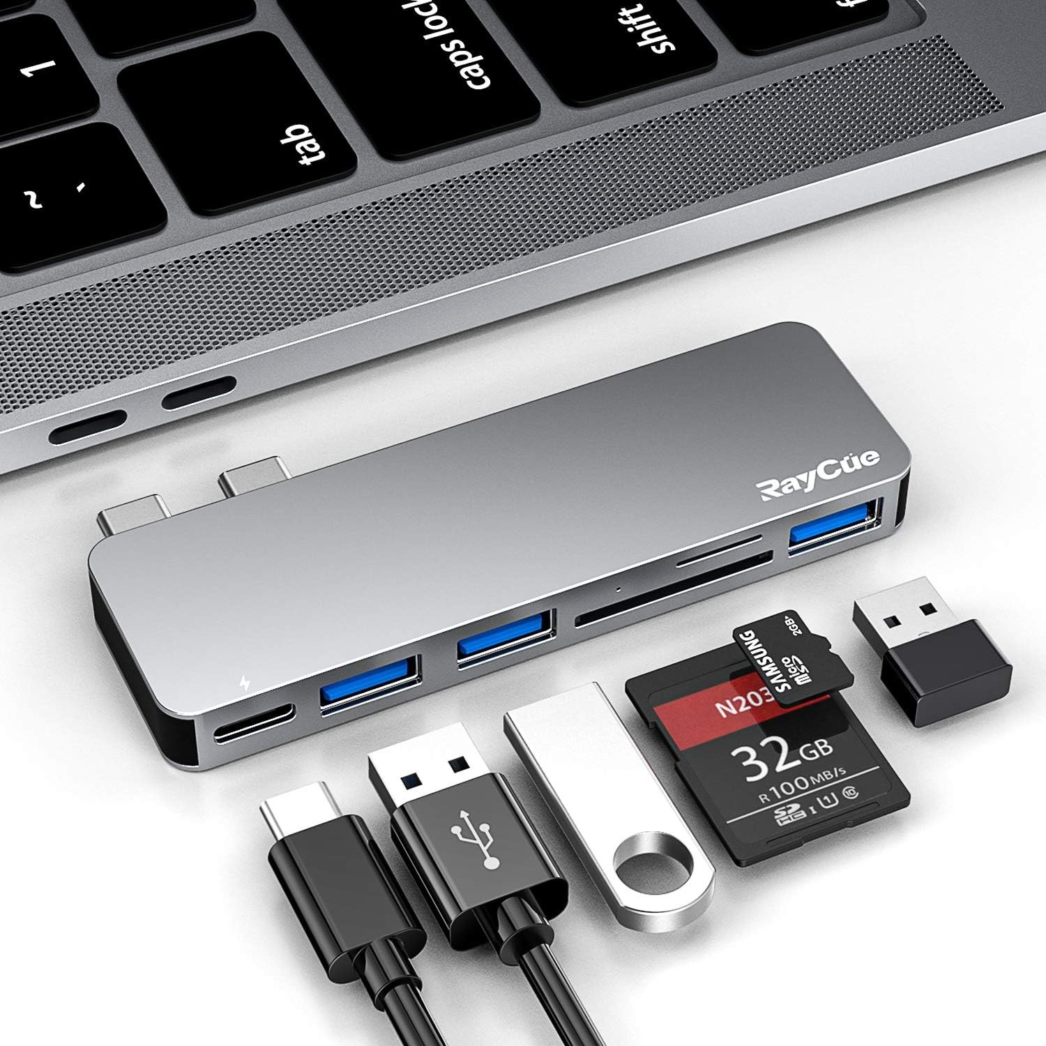 USB C Adapter 6 in 1 Hub MacBook Pro M1 M2 M3 SD Card