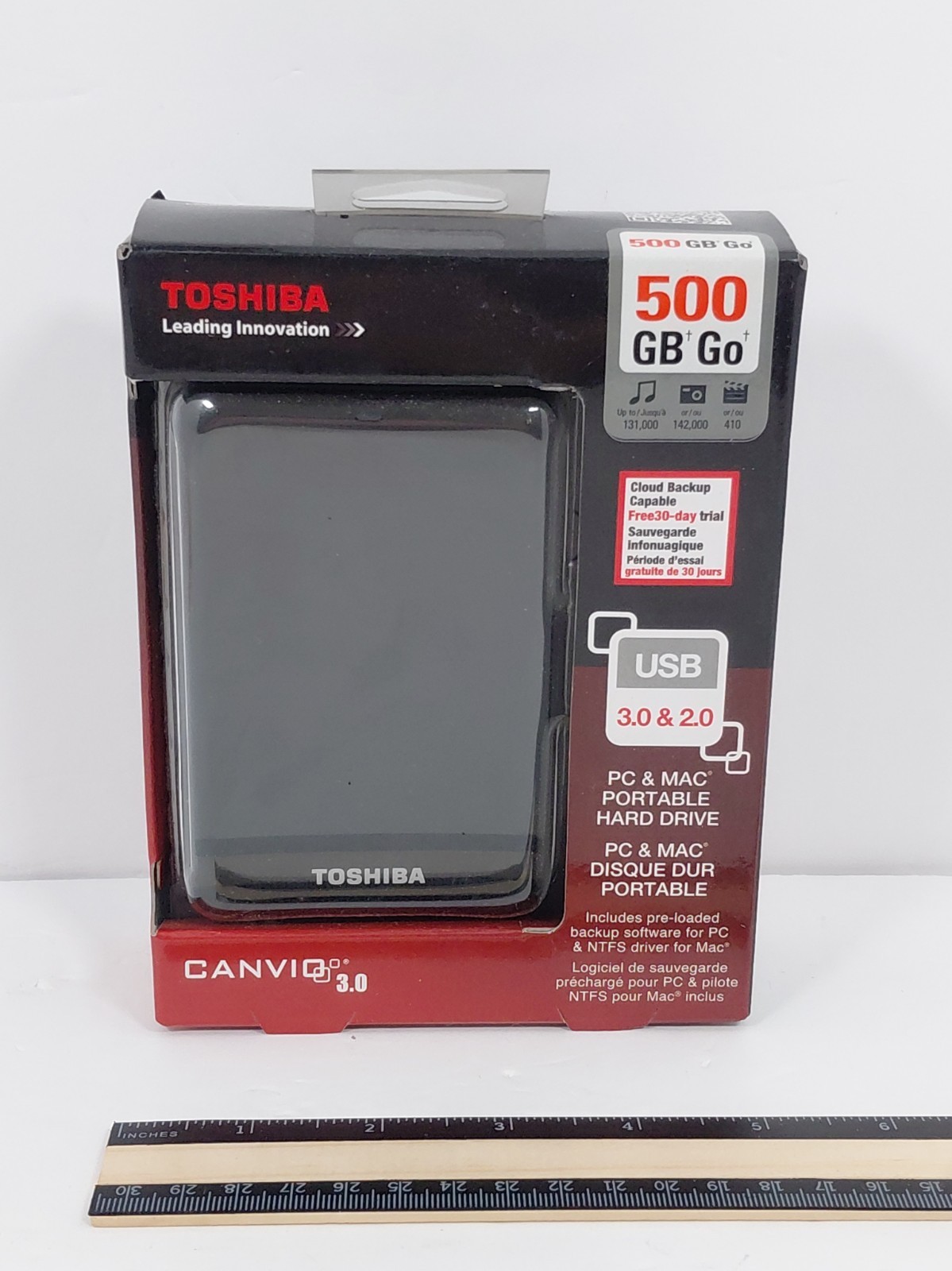 NIB Toshiba Canvio Basics 500GB Portable External Hard Drive USB 3.0 Black NEW