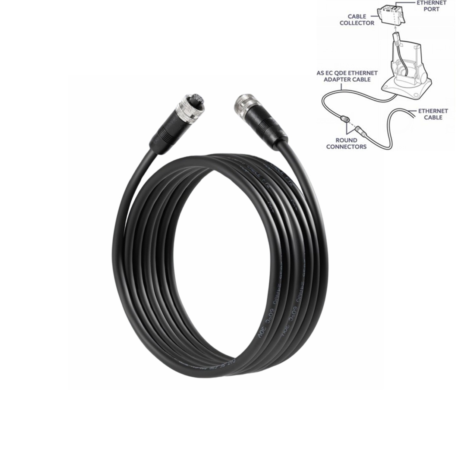 720073-5 Boat Ethernet Cable AS EC 15ft for Helix 15 1210 9 8 7 &1100 90 Series