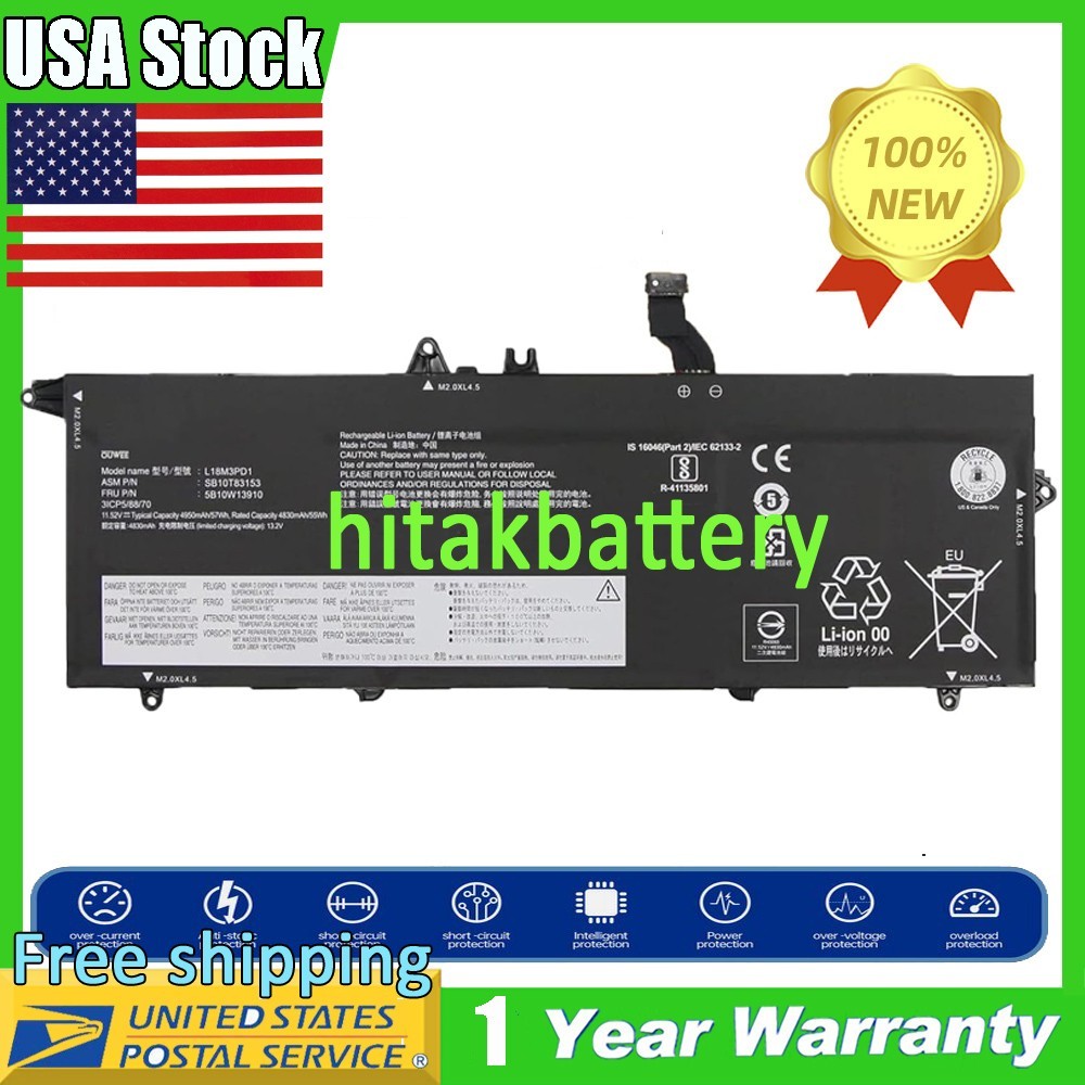 L18M3PD1 Battery For Lenovo Thinkpad T14S T490S T495S L18L3PD1 L18C3PD1 02DL014