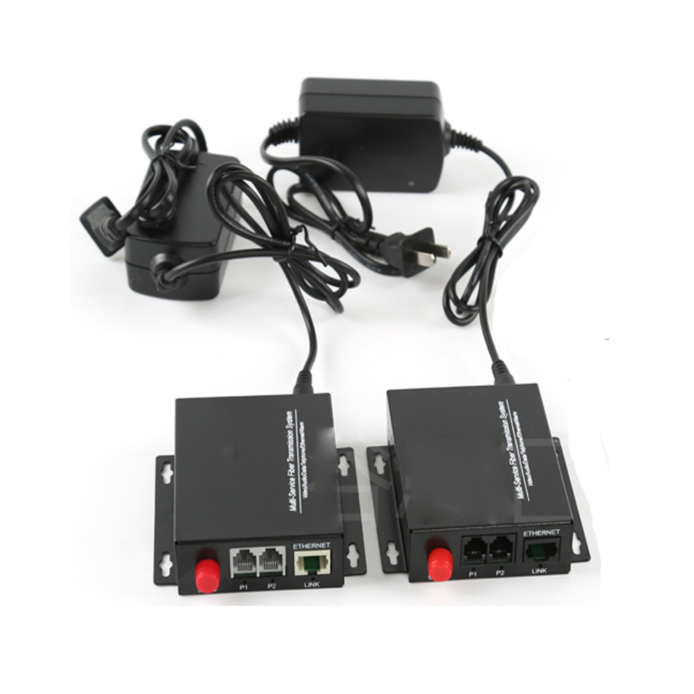 Premium Telephone Fiber Optic Media Converters PCM Voice with 10/100M Ethernet