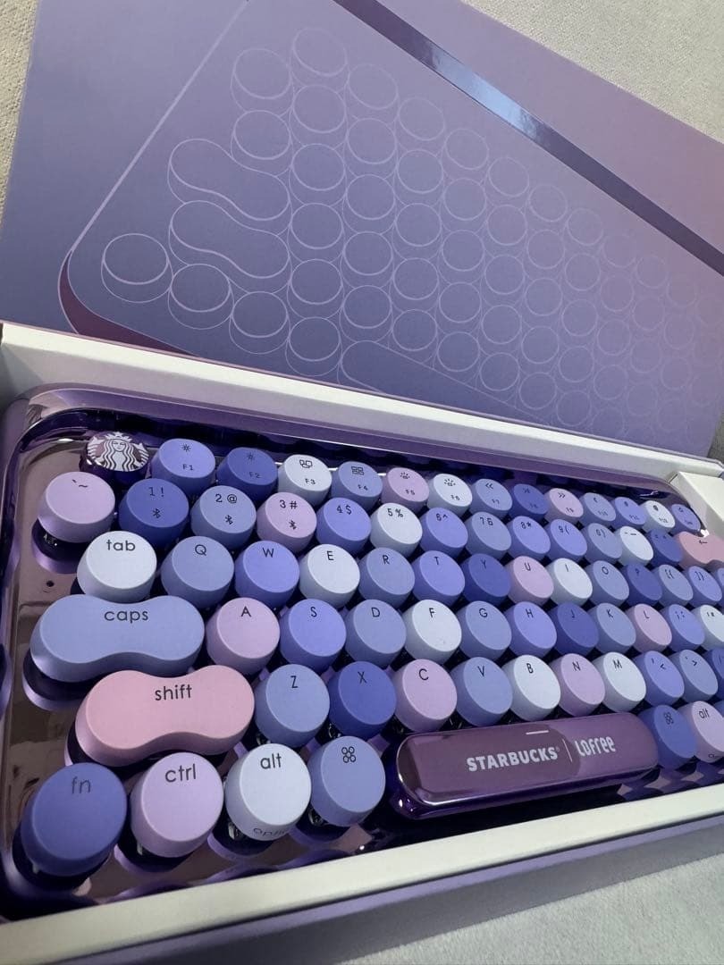 Starbucks x Lofree DOT Mechanical Keyboard US Layout Bluetooth Wired JAPAN NEW
