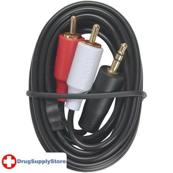 PE MP3 3.5mm to 2 RCA Plugs Y-Adapter, 3ft