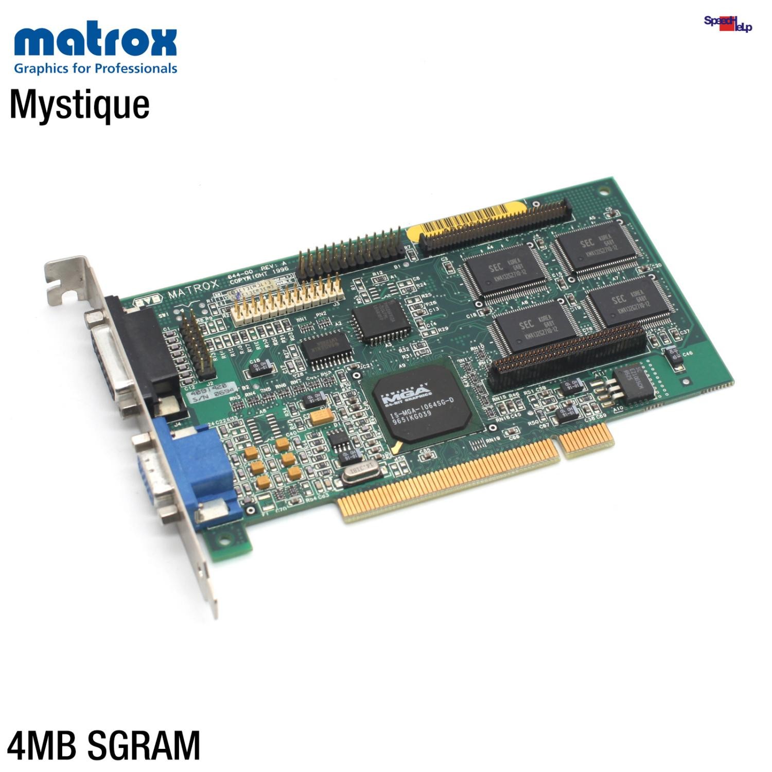 Matrox MGA Matrox Mystique PCI Video Card MGA MYST/4I 4MB SGRAM
