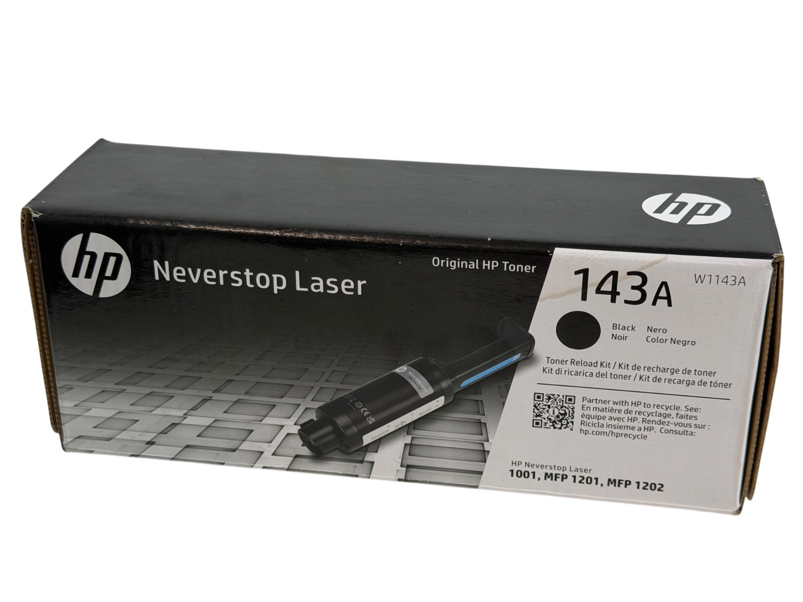 HP 143A Black Original Neverstop Toner Reload Kit, ~2500 pages, W1143A