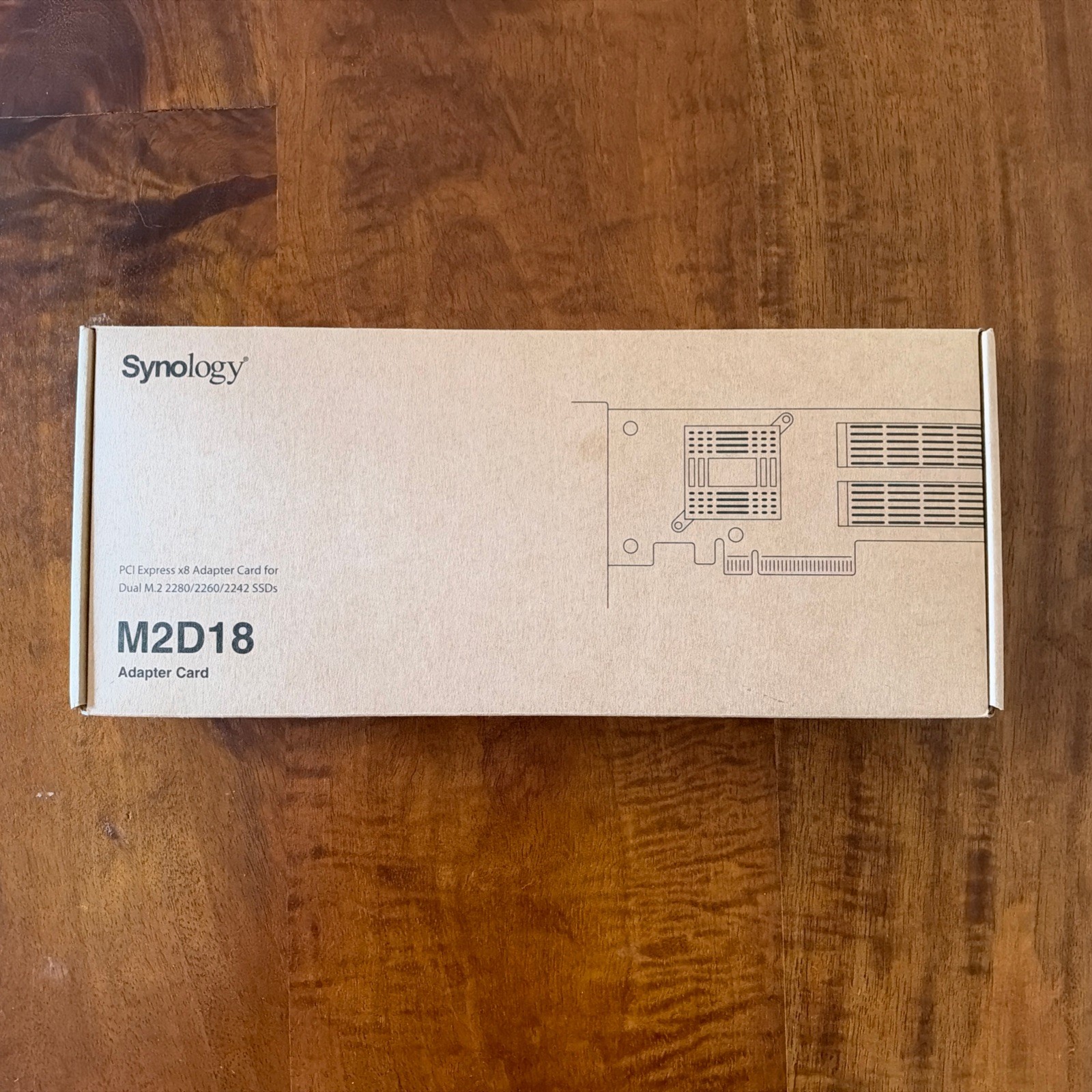 Synology M2D18 PCIe Adapter Card for M.2 Internal SSDs, PC Compatible
