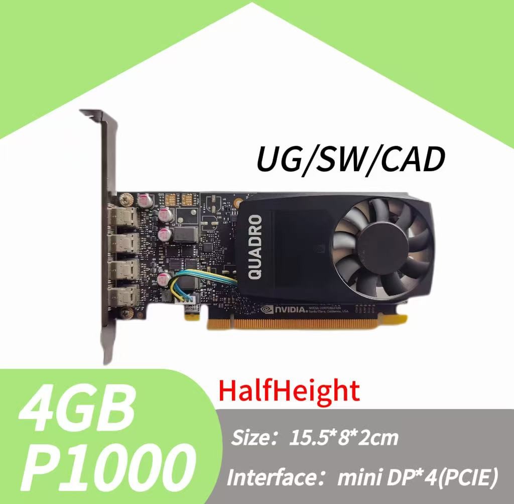 NVIDIA P1000 4G Graphics Card HalfHeigh UG/SW/CAD/Modeling Design and Rendering