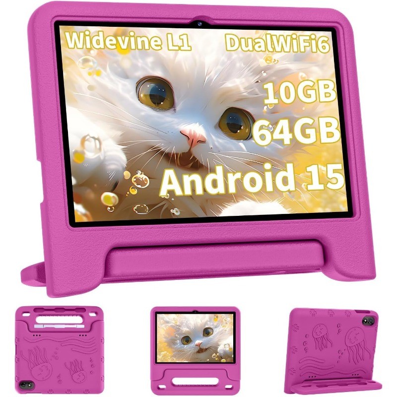 2026 Upgraded Android 15 Tablet, 10inch Kids Tablet, Octa-core CPU