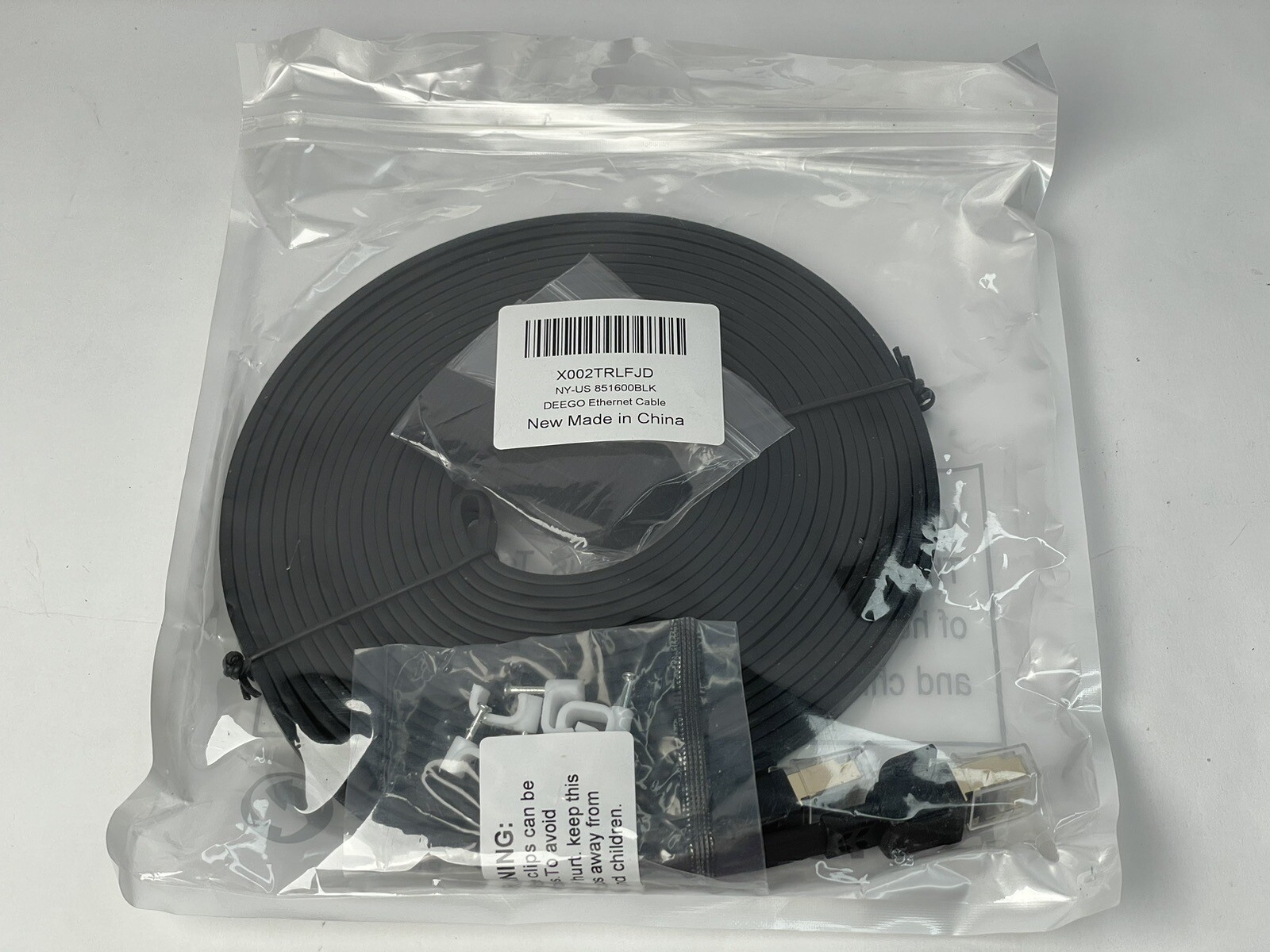 NEW Deego Ethernet Cable X002TRLFJD CAT 8 25ft 40Gbase 2000MHz Black