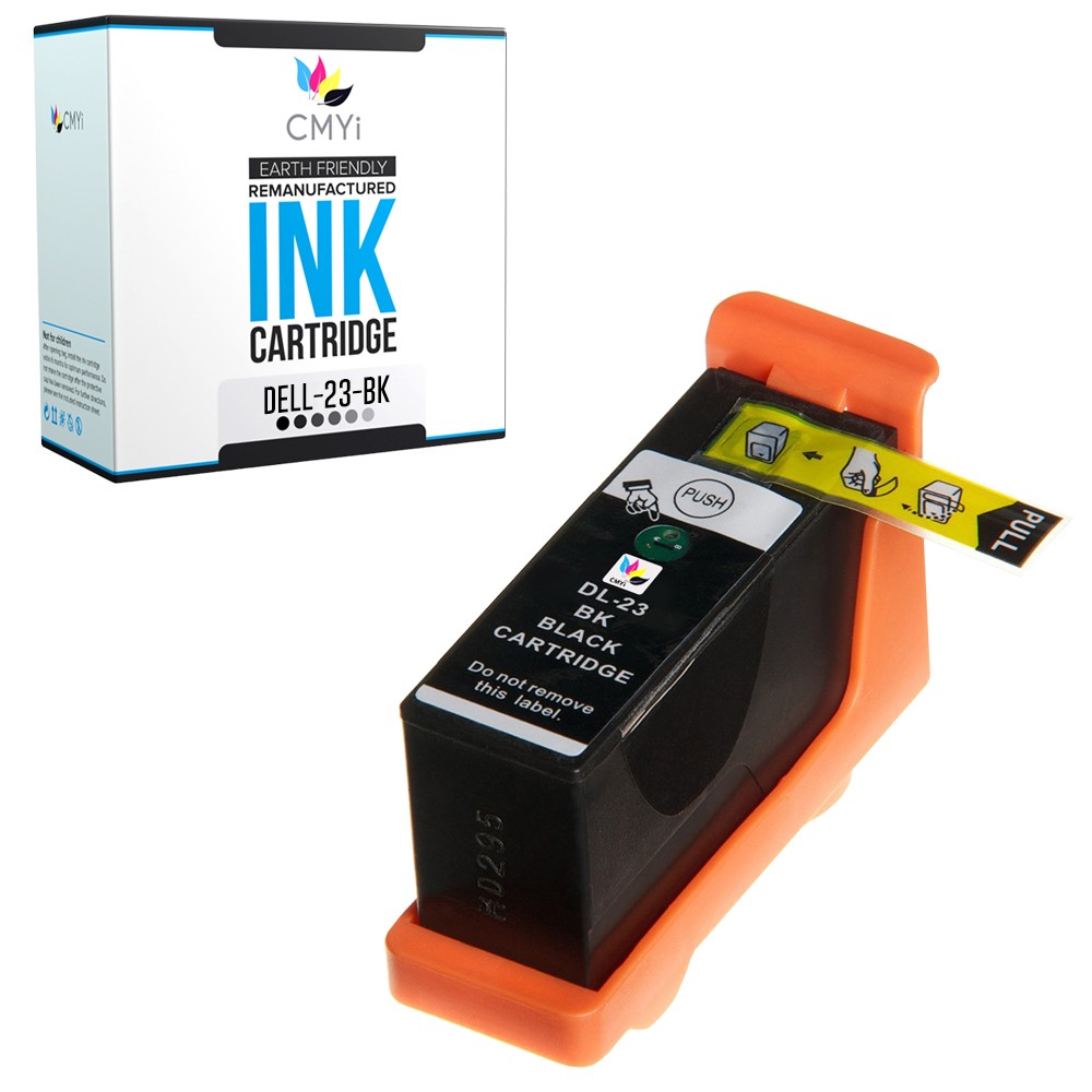 1-Pack Compatible CMYi Series 23 Black Ink Cartridge fits Dell V515w All-In-One