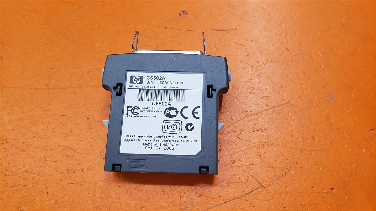 ⭐️⭐️⭐️⭐️⭐️ HP C6502A JetDirect 200N LIO Printer Server Parallel Adapter
