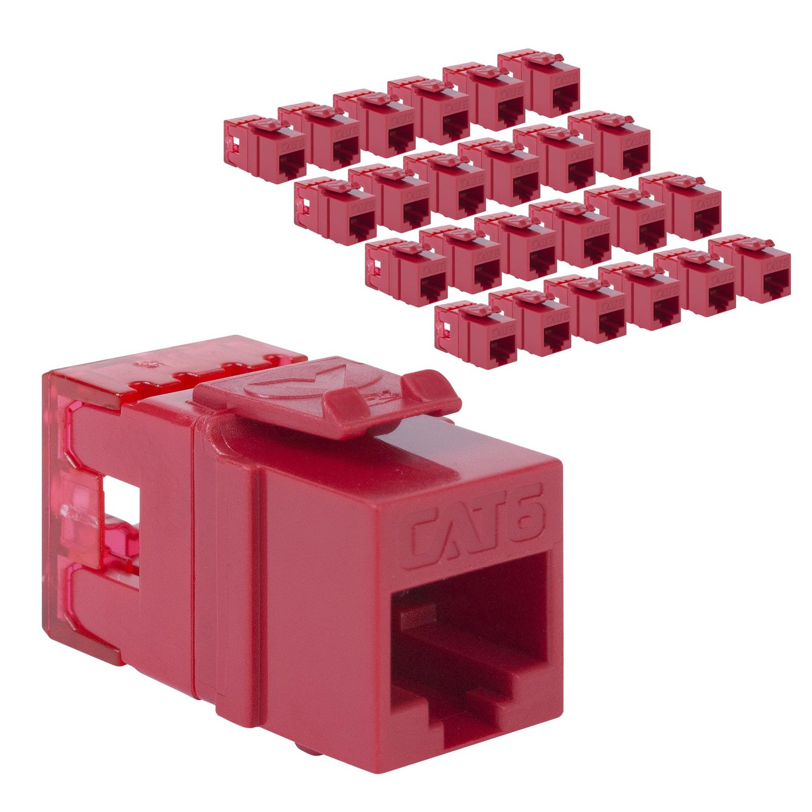 ICC CAT6 Keystone Jack with Slim Profile 180 Degree Punch Down, RJ45 UL Liste...