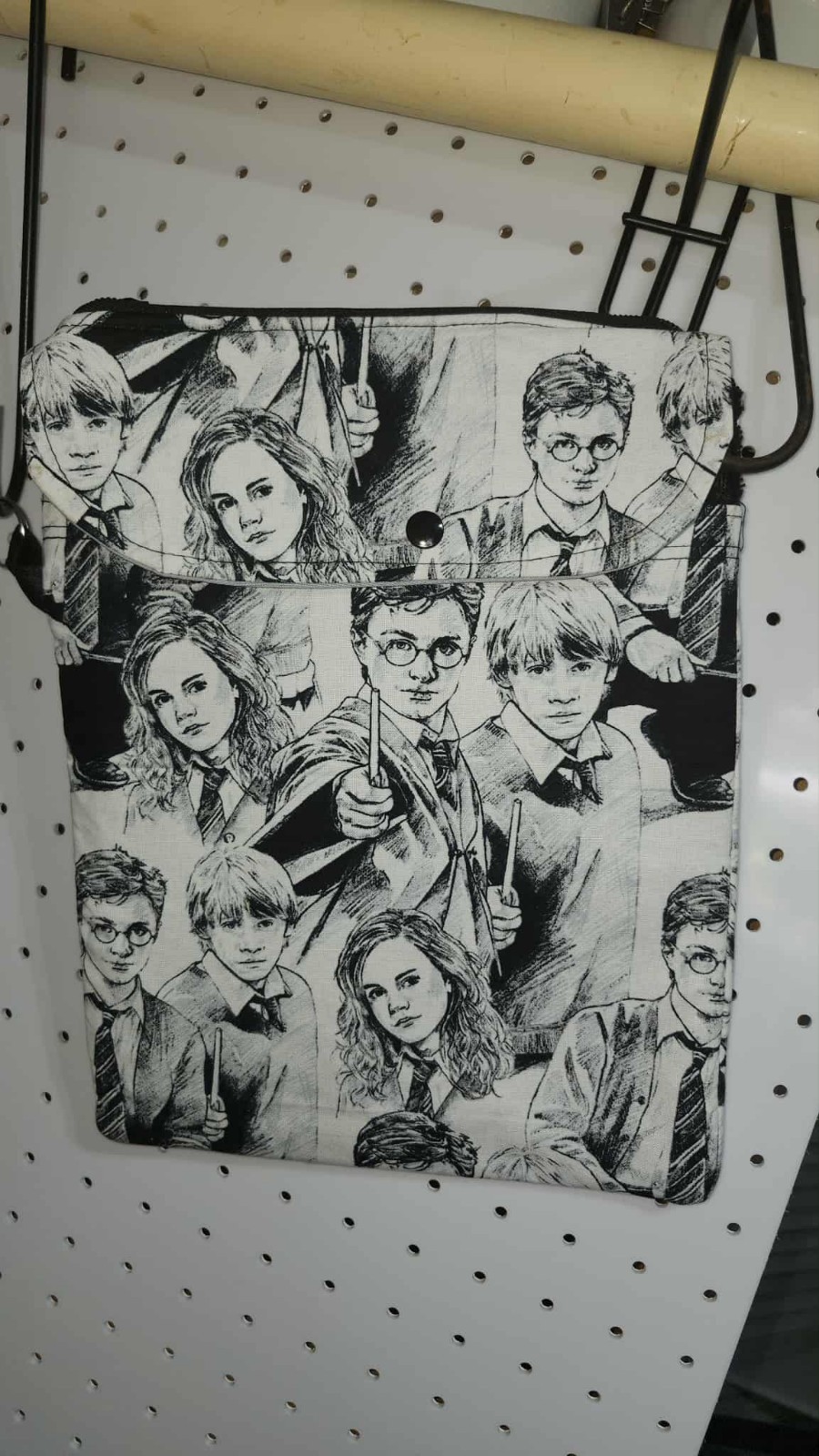 Harry Potter Line Art Tablet Ipad Cover Sleeve Zip Case pocket  Black And White