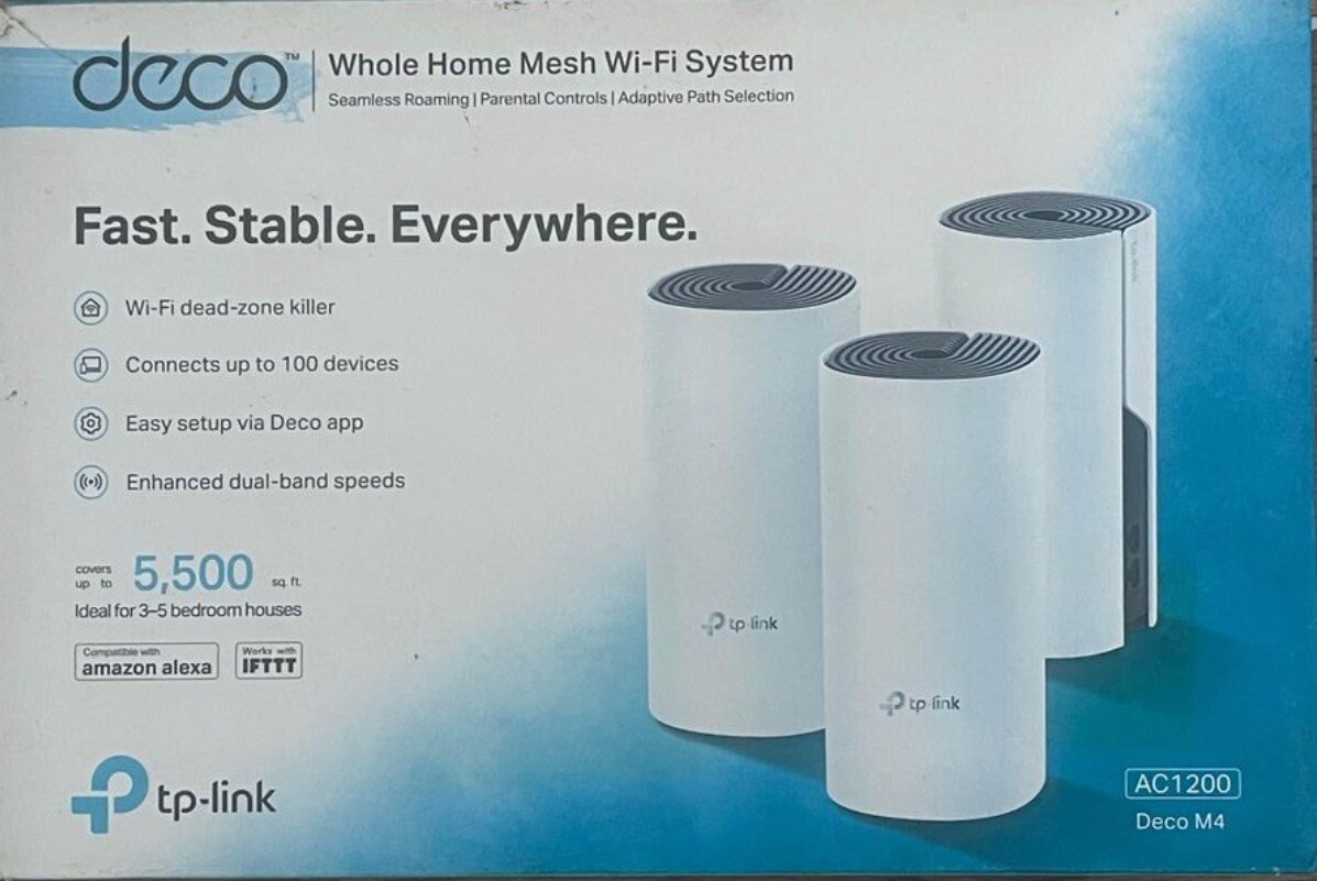 TP-Link Deco HC4 AC1200 Whole Home Mesh Wi-Fi System 3 Pack White